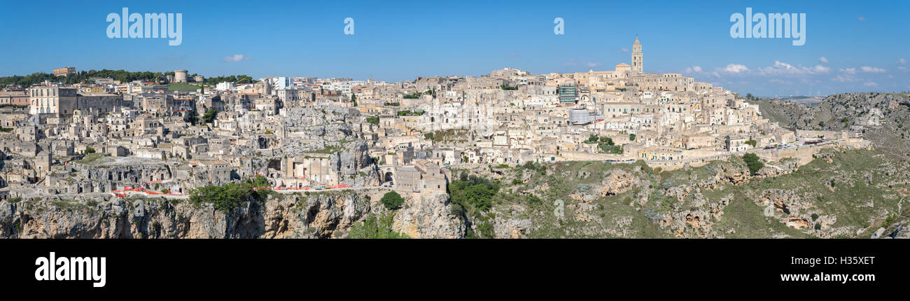Matera (Basilicata Italien) extra große Panorama collage Stockfoto