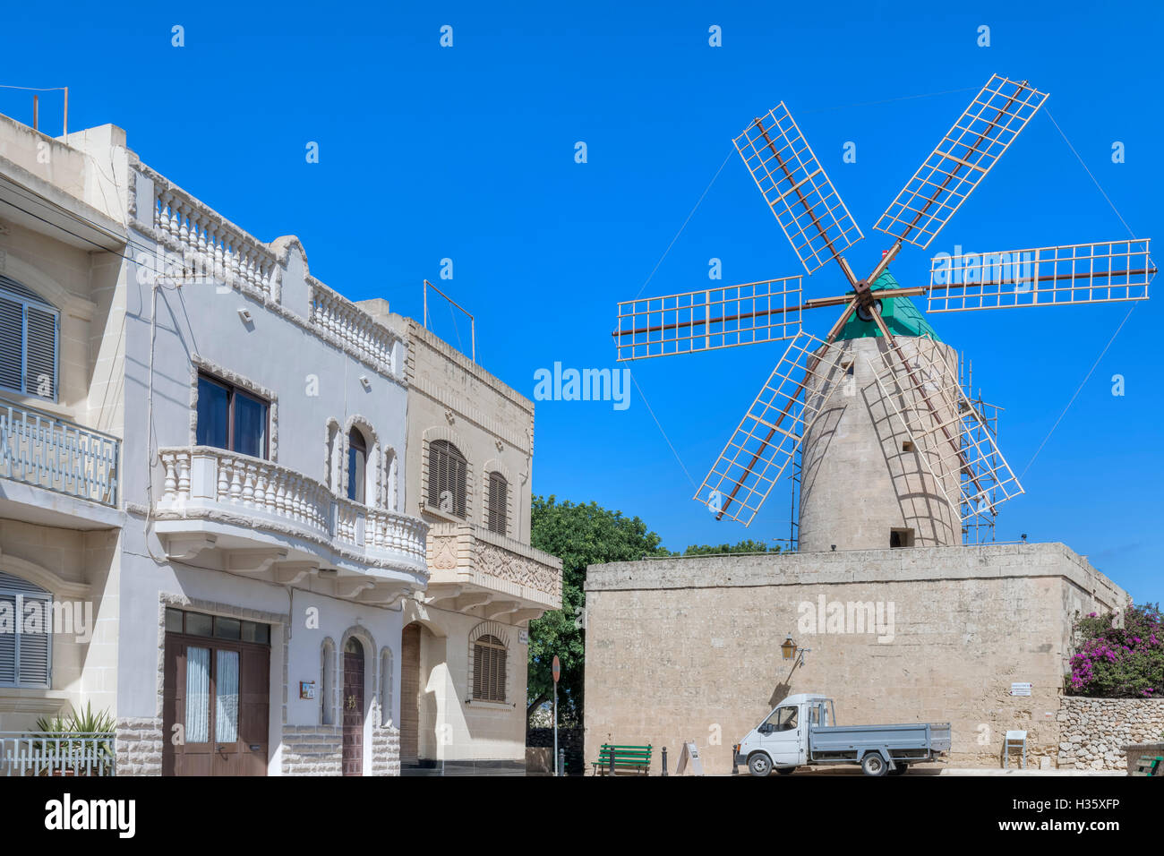 TA-Kola, Windmühle, Xaghra, Gozo, Malta Stockfoto