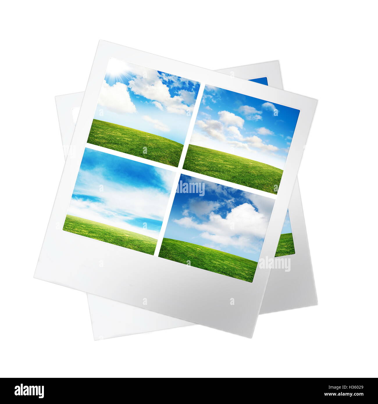 Vintage Sofortbilder mit der Natur Stockfoto