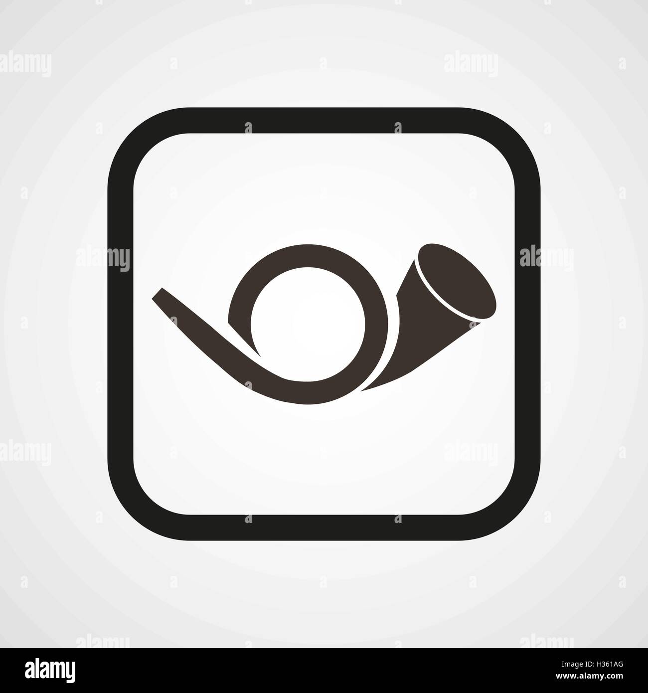 Postbote-Horn-Symbol einfach Vektor-illustration Stock Vektor
