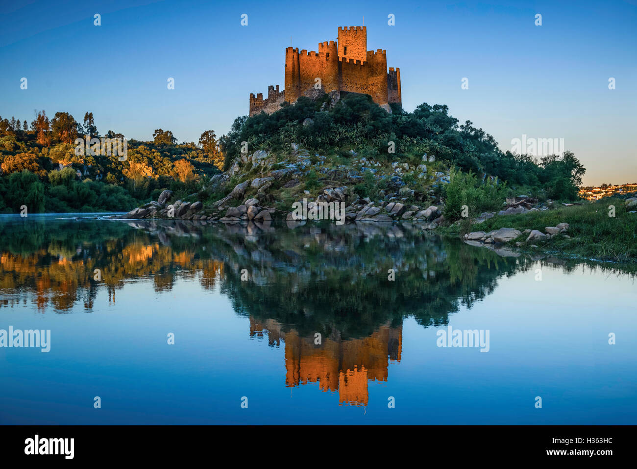 Burg von Almourol Stockfoto