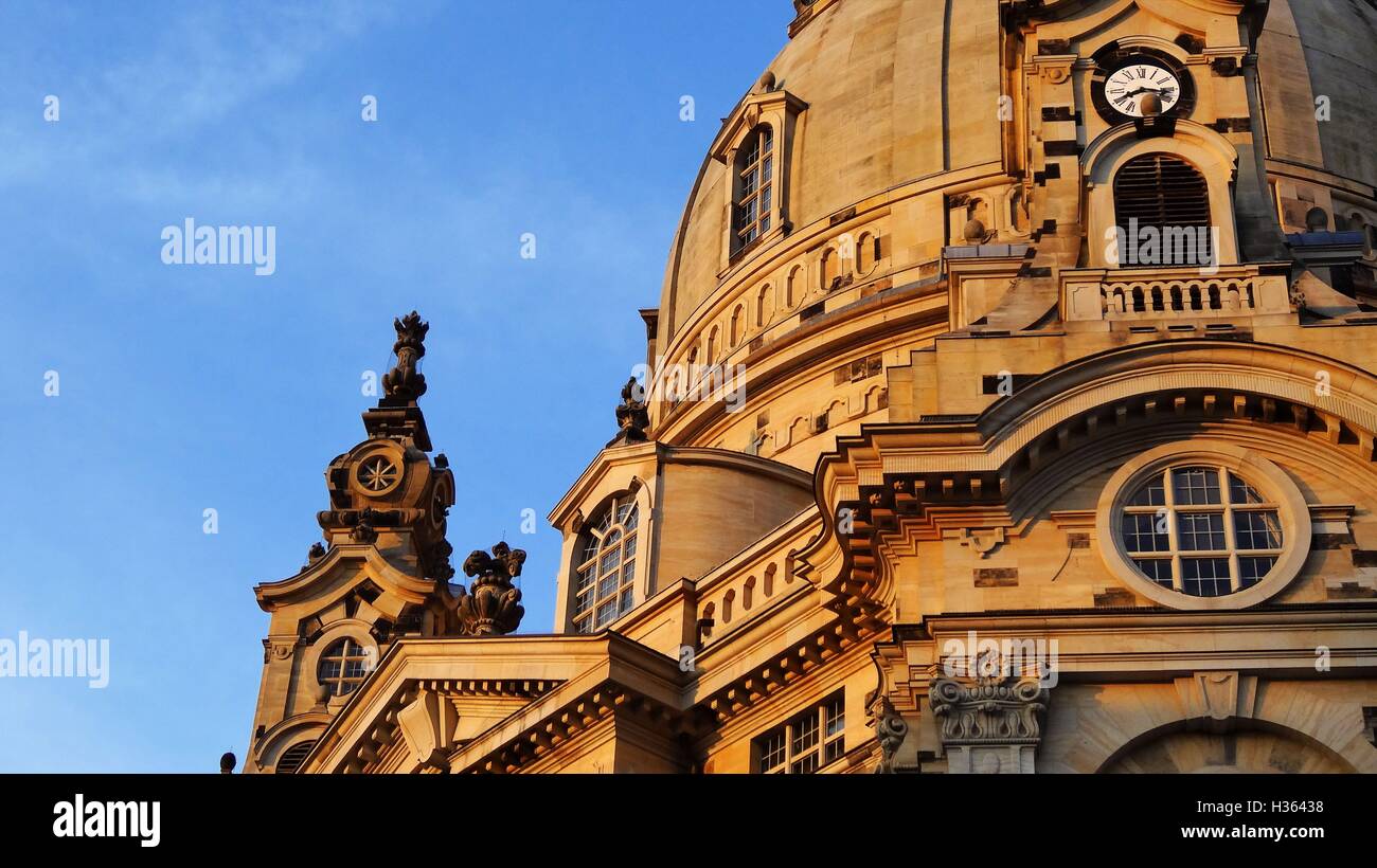 Kirche-Frauenkirche in Dresden Deutschland auf ein Sonnenschein Stockfoto