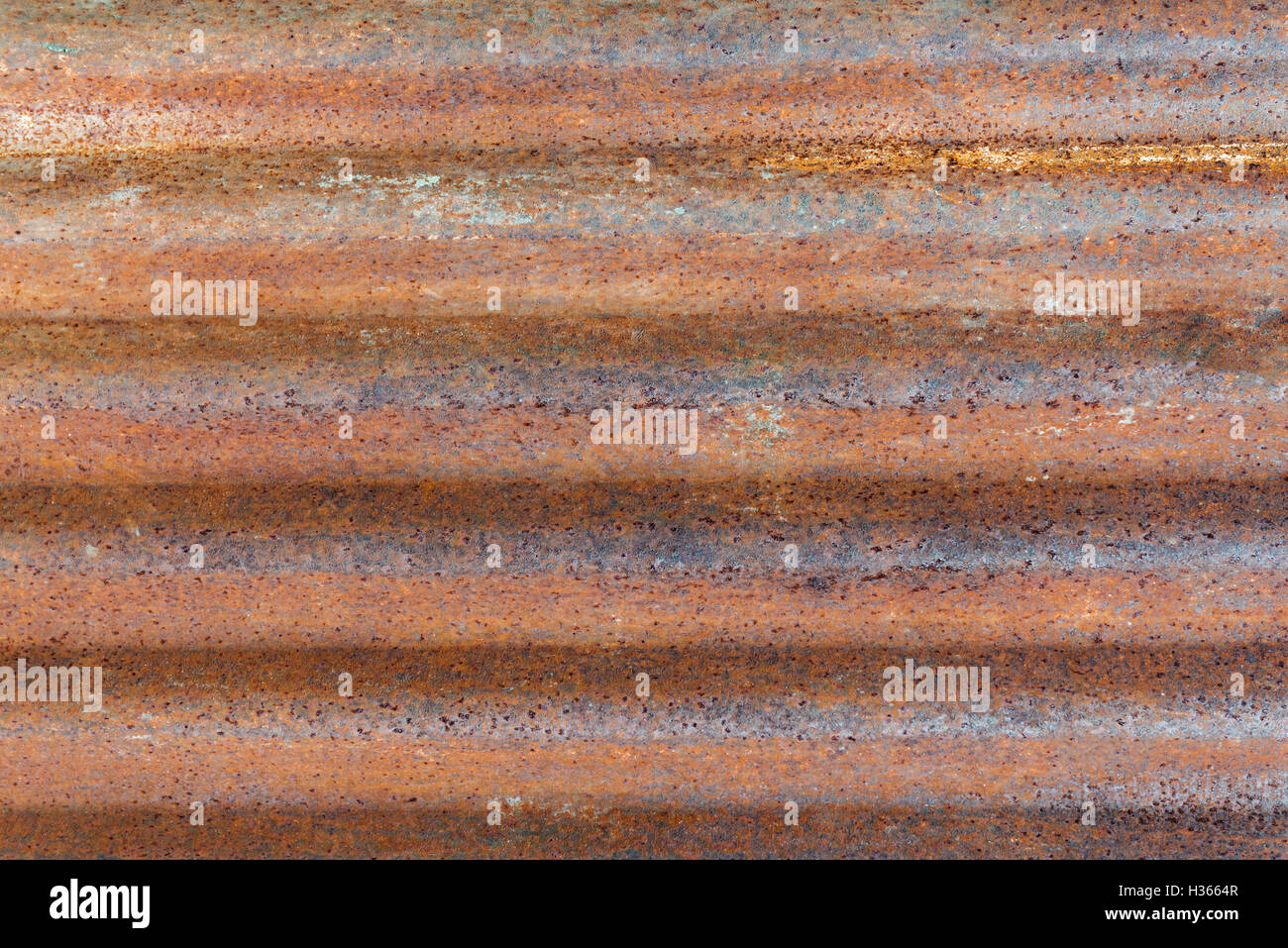 Rusty Galvanisieren Textur Metall Hintergrund breiten horizontalen Stockfoto