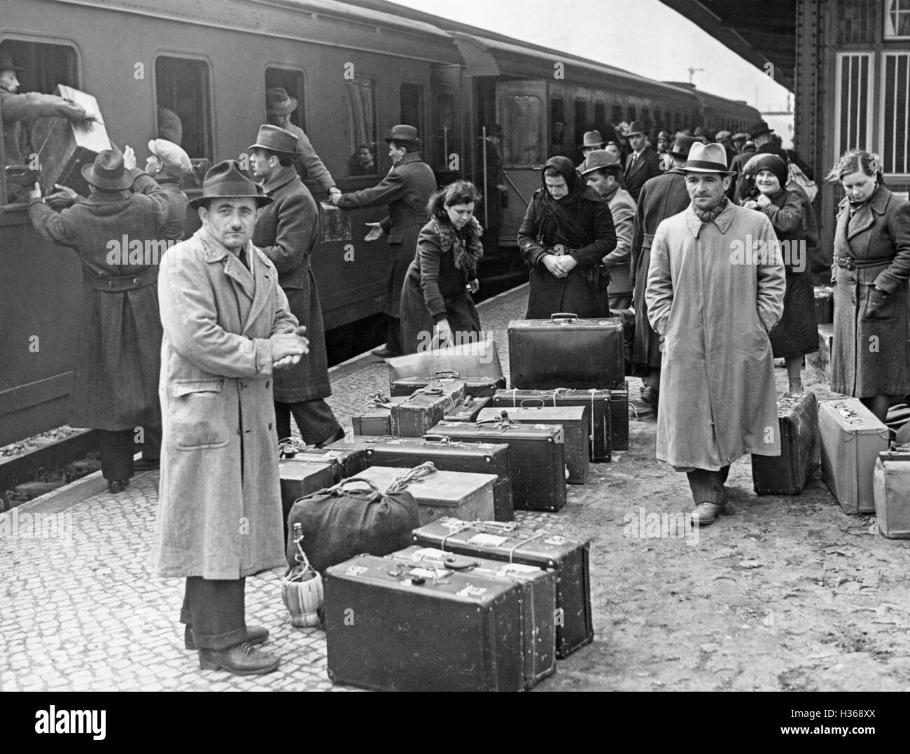 Italienische Landarbeiter in Berlin, 1940 Stockfoto