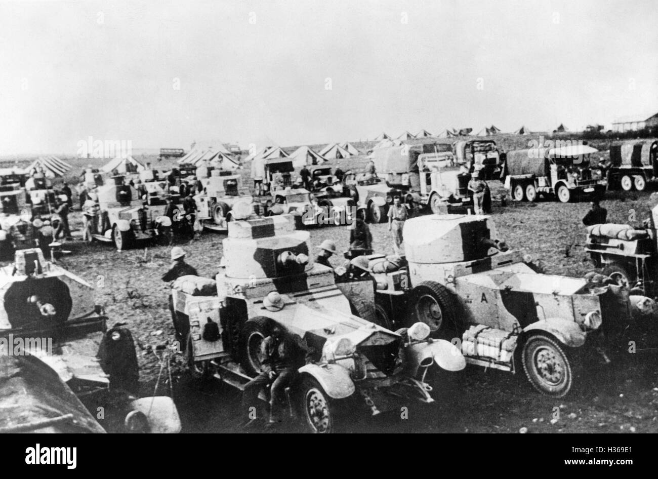 Britische Truppen während des arabischen Aufstandes in Nablus, 1936 Stockfoto