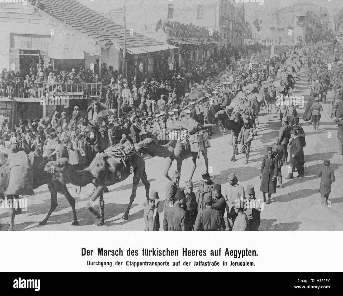 Osmanische Speditionsabteilung in Jerusalem, 1915 Stockfoto