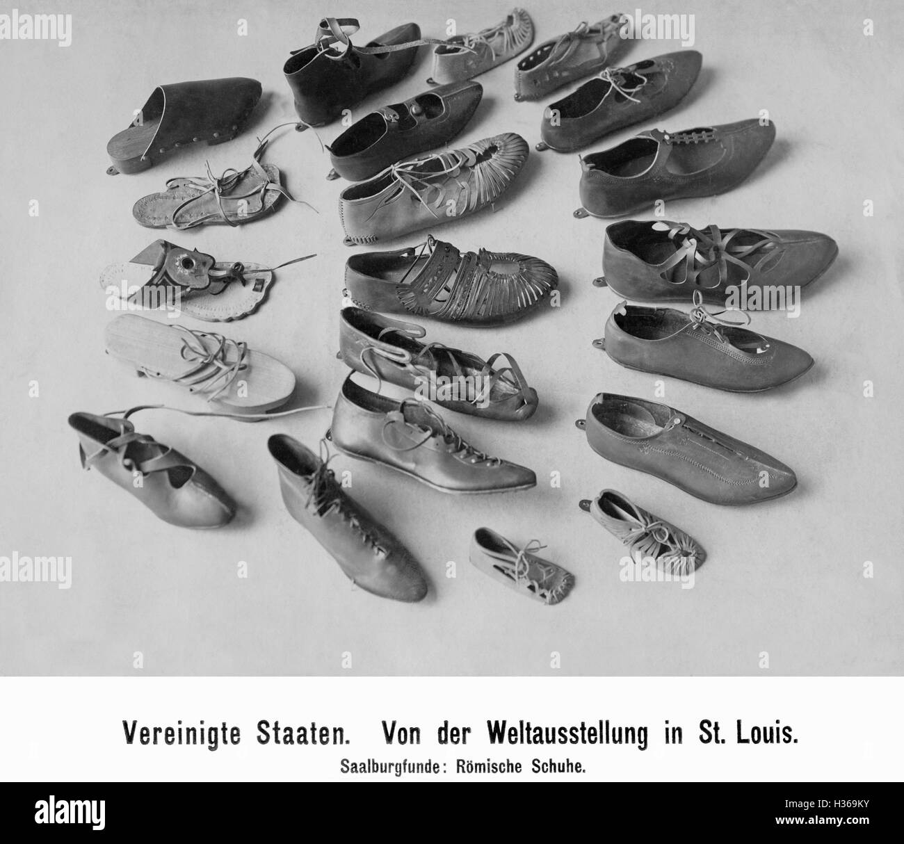 Schuhmode auf der Weltausstellung in St. Louis 1904 Stockfoto