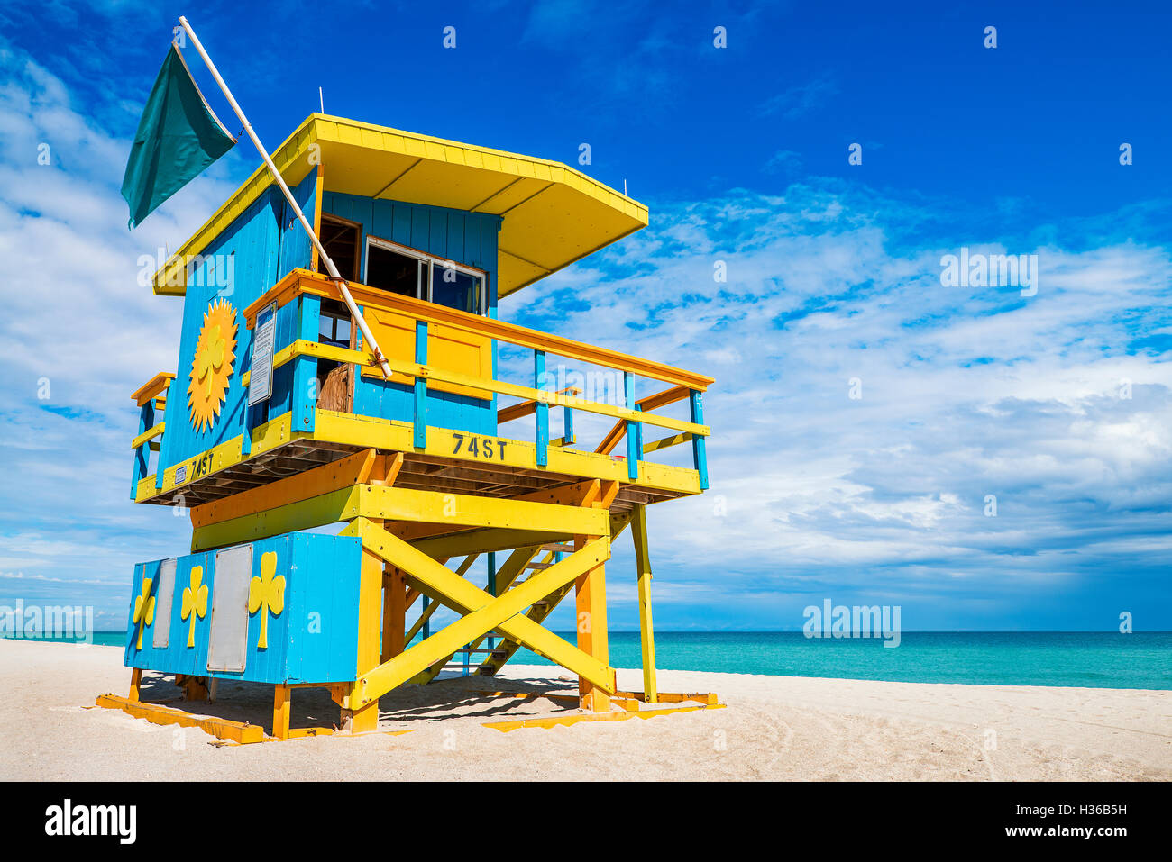 Lifeguard Tower, Miami Beach, Florida Stockfoto