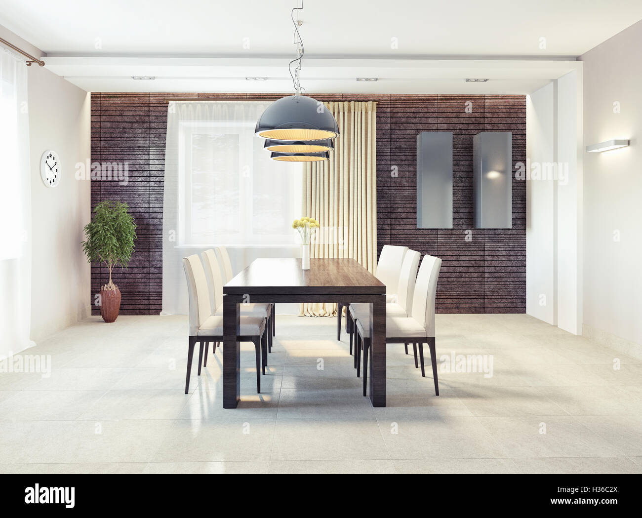 moderne Esszimmer-Interieur Stockfoto