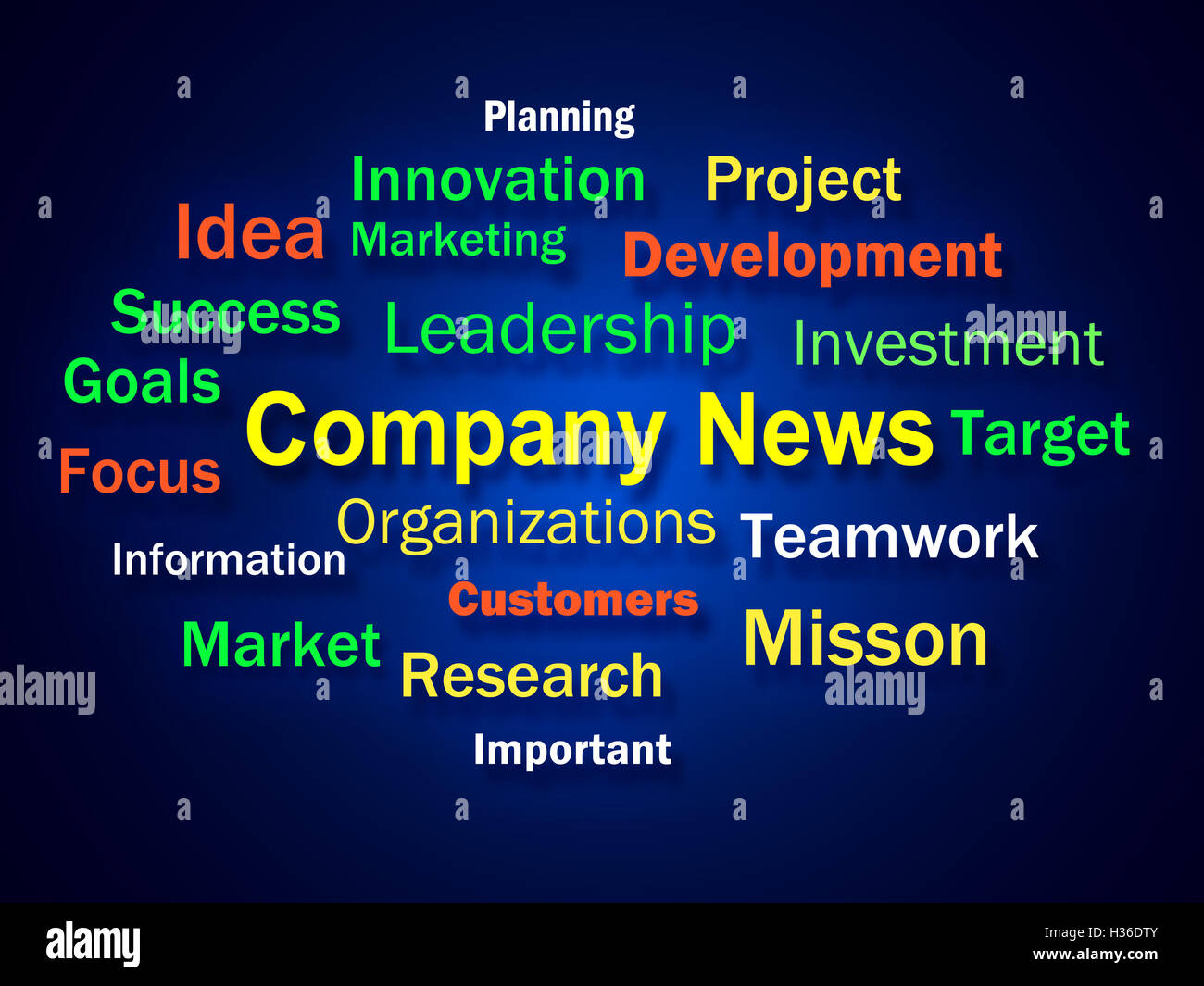 Unternehmen News Brainstorm zeigt was ist neu im Geschäft Stockfoto