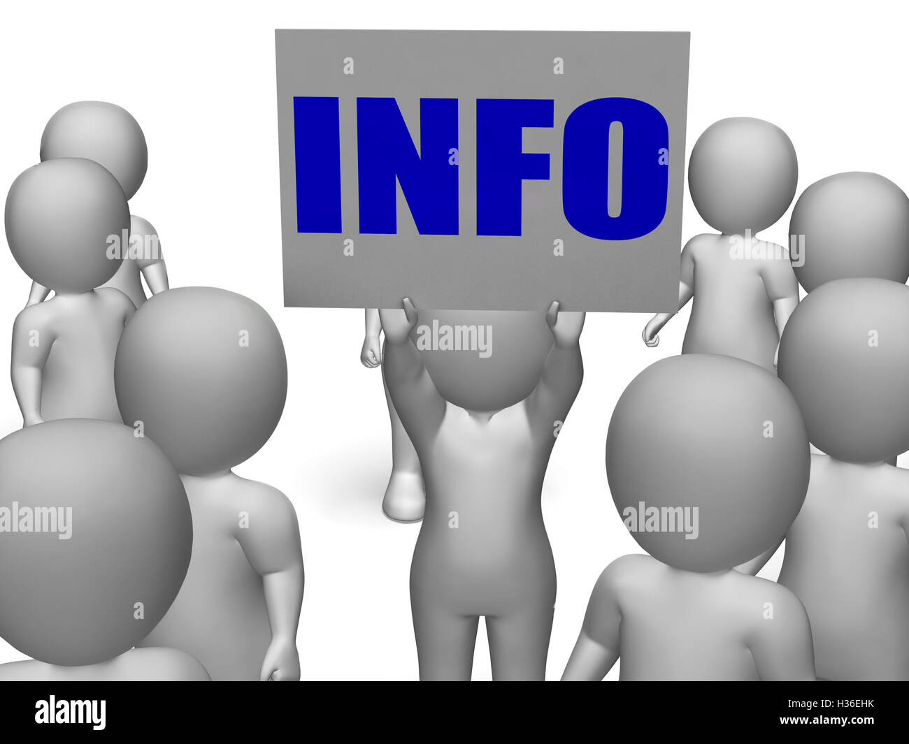 Info Board zeigt Zeichengruppe Beratung oder Unterstützung Stockfoto