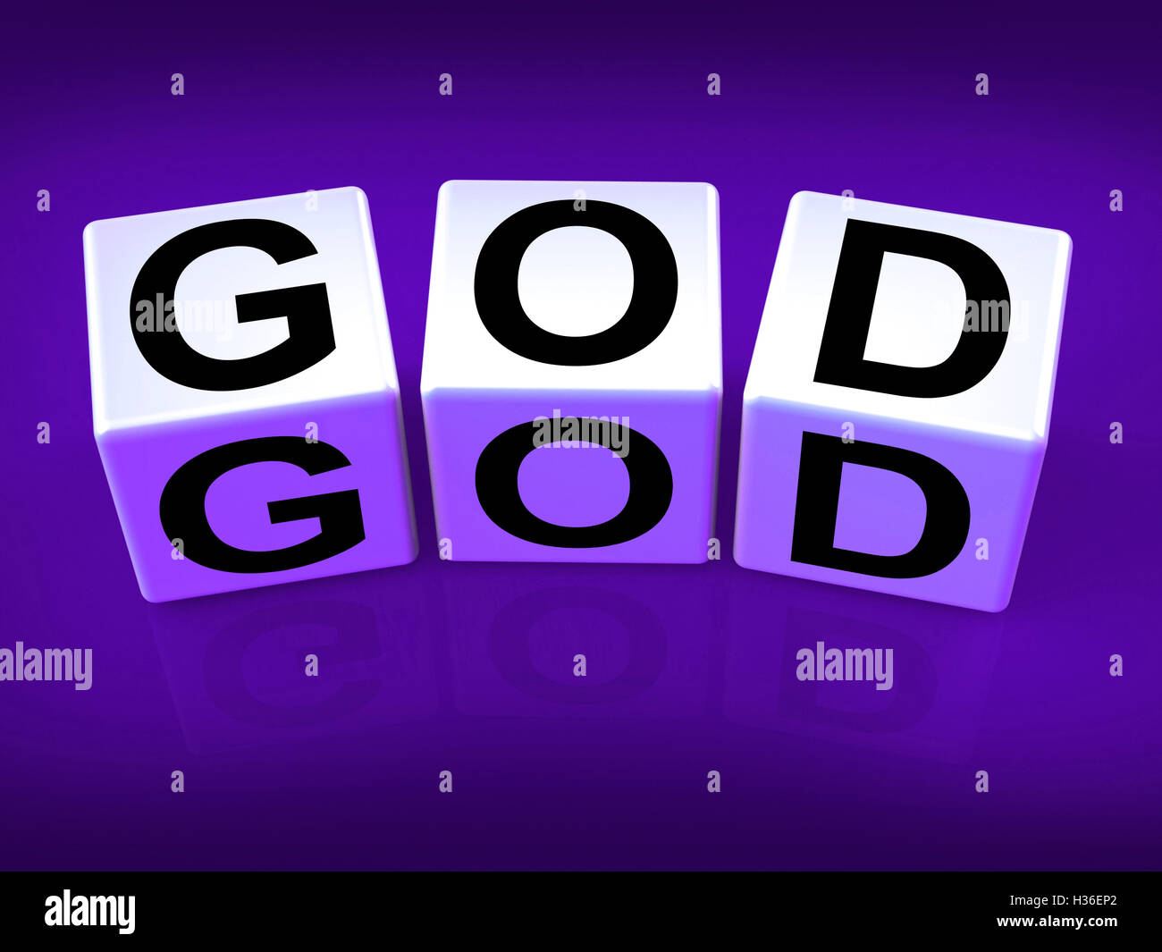 Gott Blöcke repräsentieren Gottheiten Götter oder Heiligkeit Stockfoto
