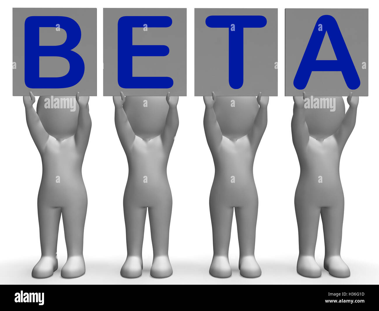Beta-Banner versteht man Softwaretesten und Entwicklung Stockfoto