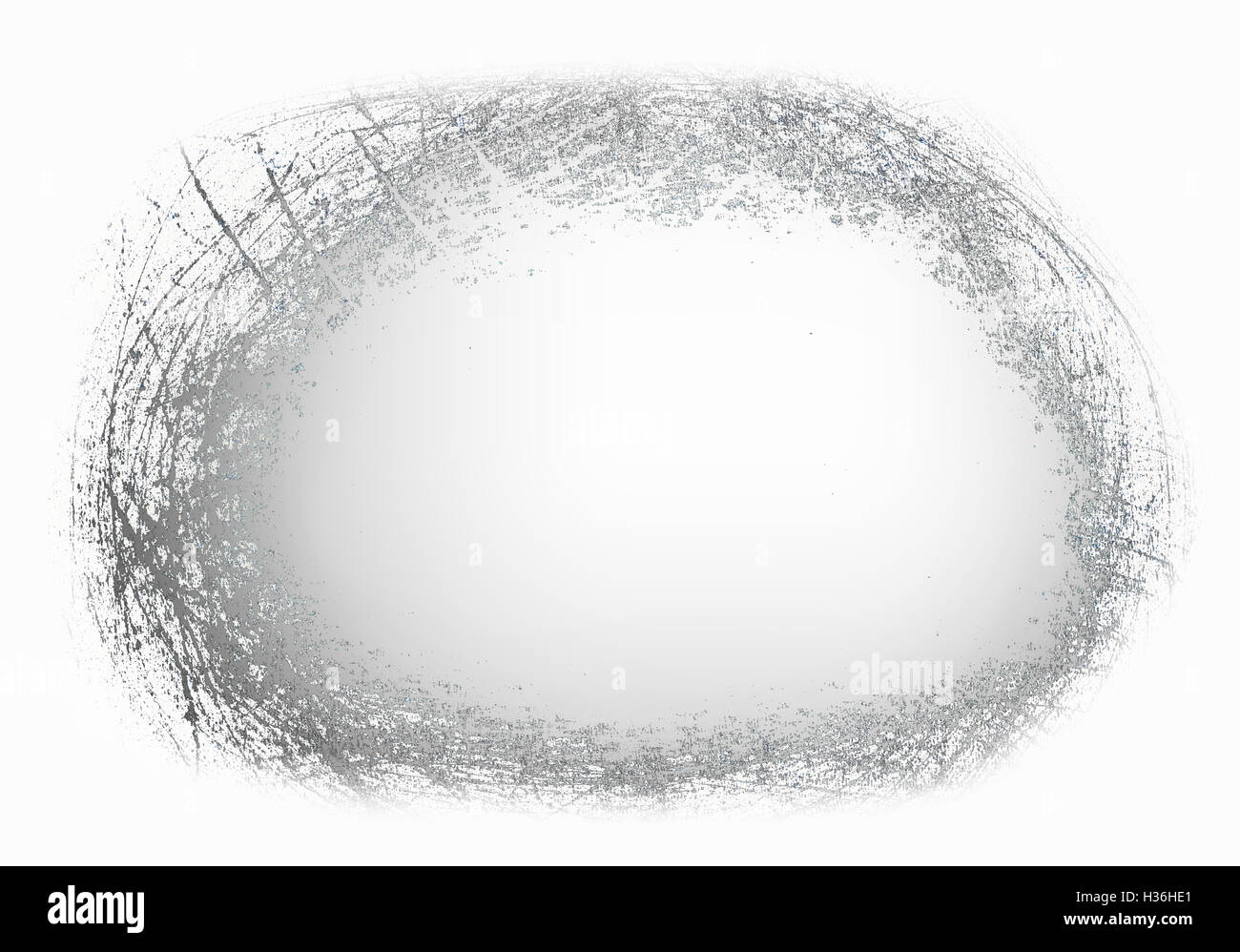 Zusammenfassung Hintergrund - Kratzer auf der Metalloberfläche - Rahmen aus Kritzeleien Stockfoto