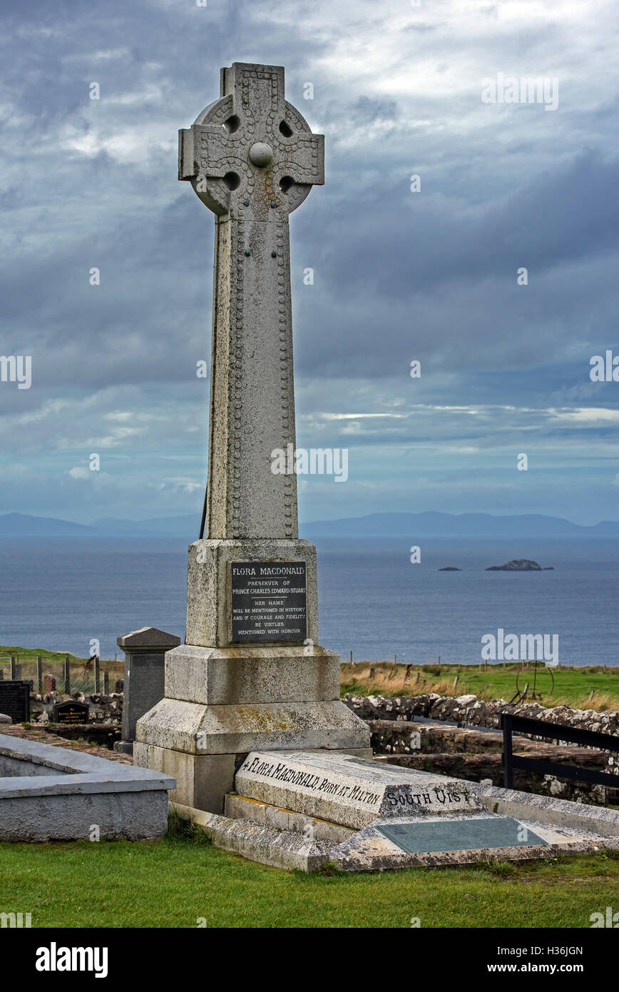 Flora MacDonald Denkmal an der Kilmuir Friedhof, Isle Of Skye, Schottisches Hochland, Schottland Stockfoto
