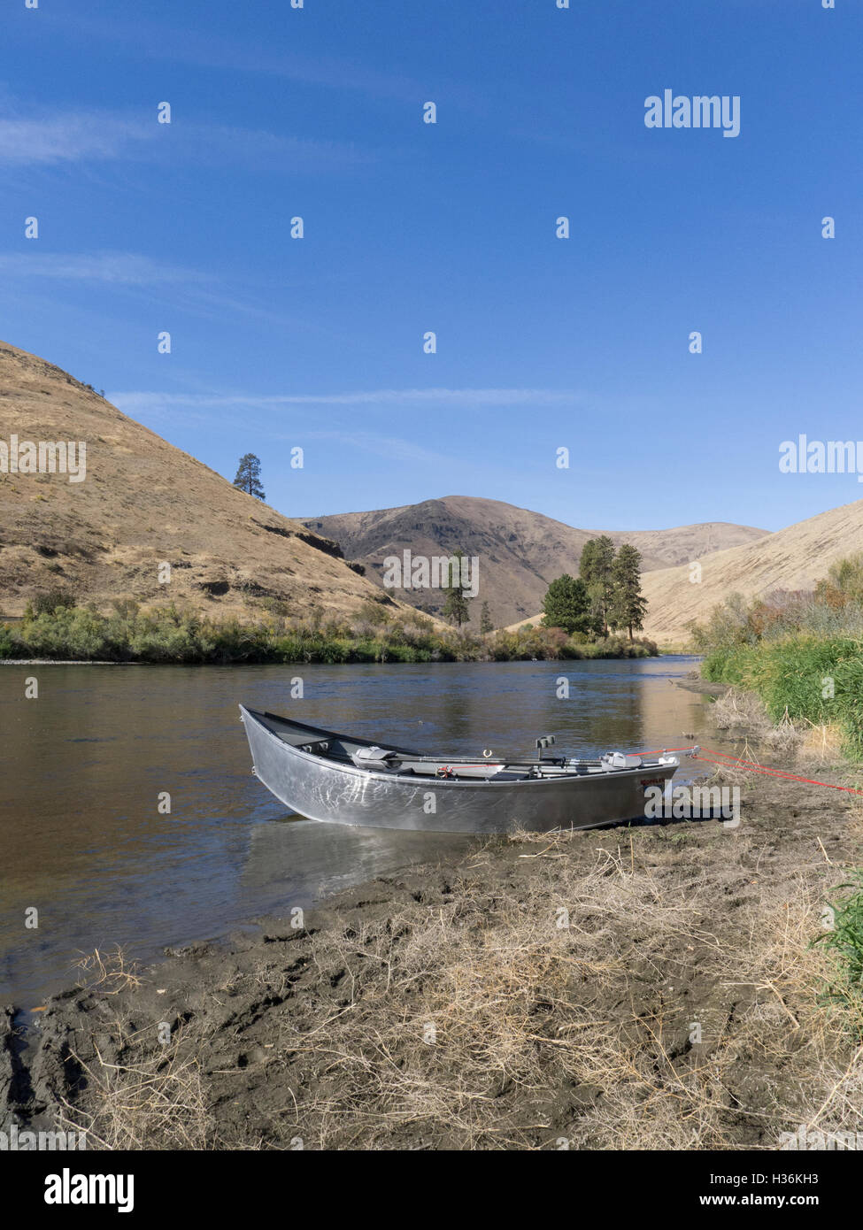 Yakima River in der Nähe von Ellensberg, Washington ist eine Blue Ribbon Forellen angeln Fluss im östlichen Staat Washington/ Stockfoto