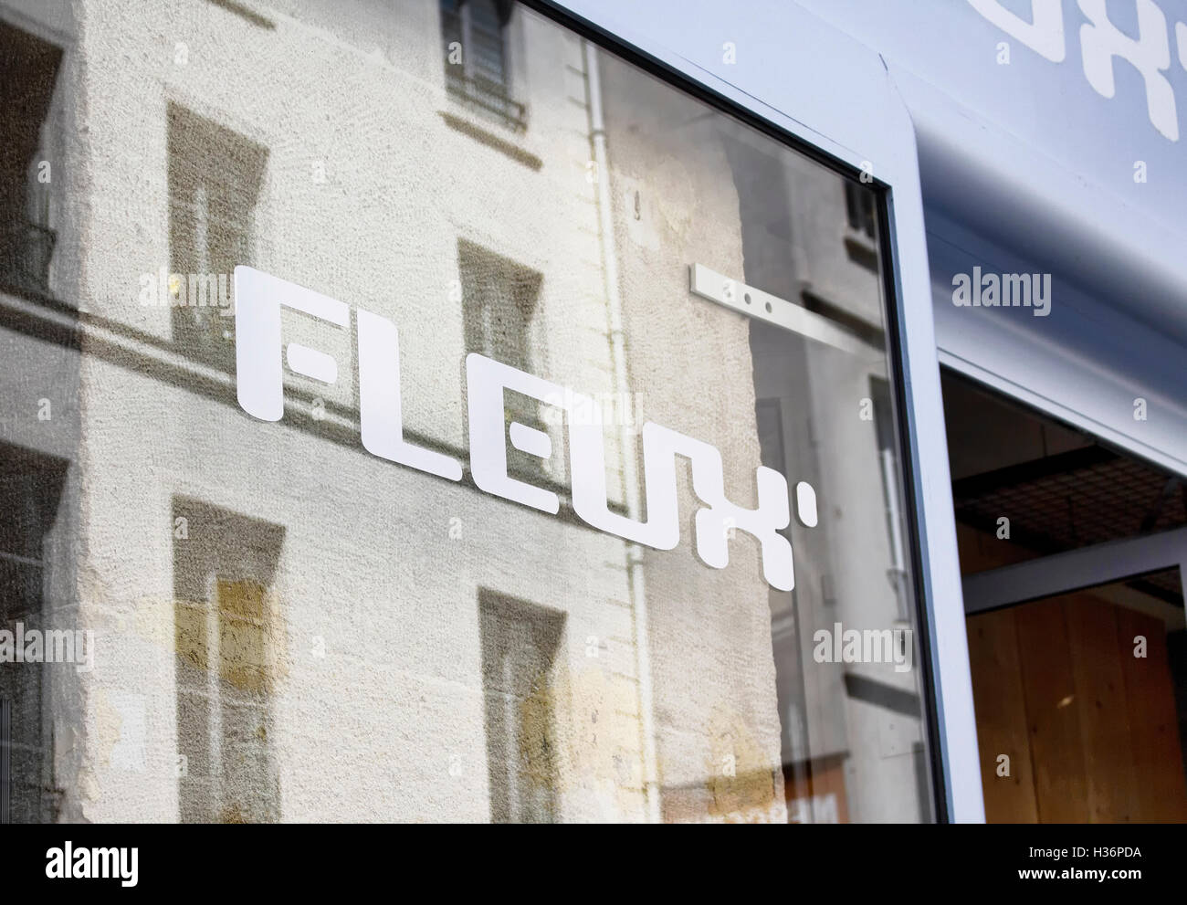 Beschilderung der berühmten Design lagern Le Marais in Paris. Stockfoto