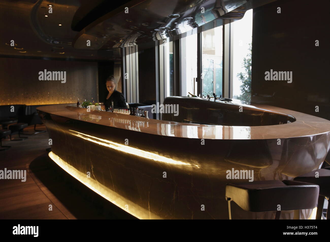 Die Bar des Mandarin Oriental Hotel Paris 8. Paris.France Stockfoto