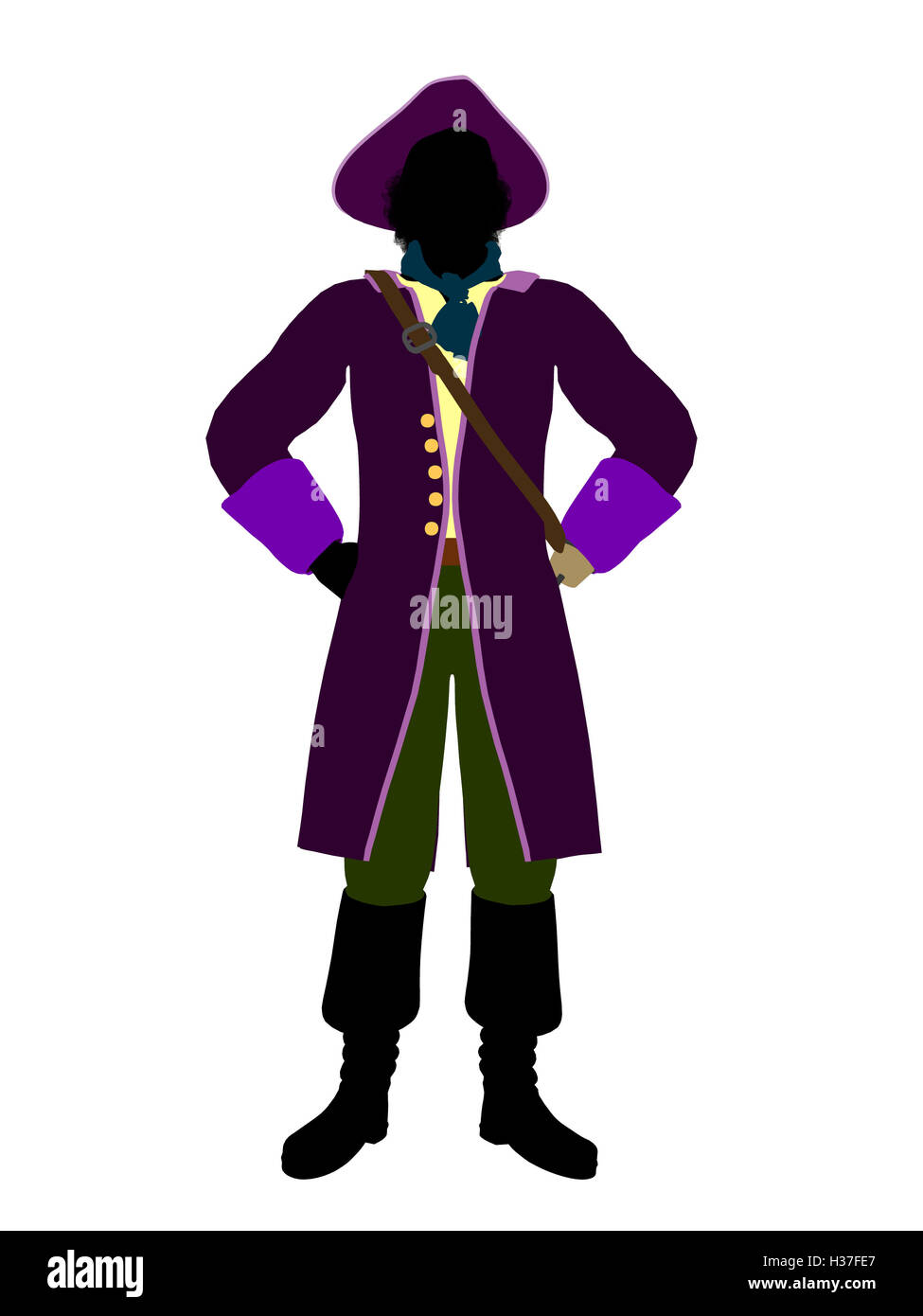 Captain Hook Silhouette Abbildung Stockfoto