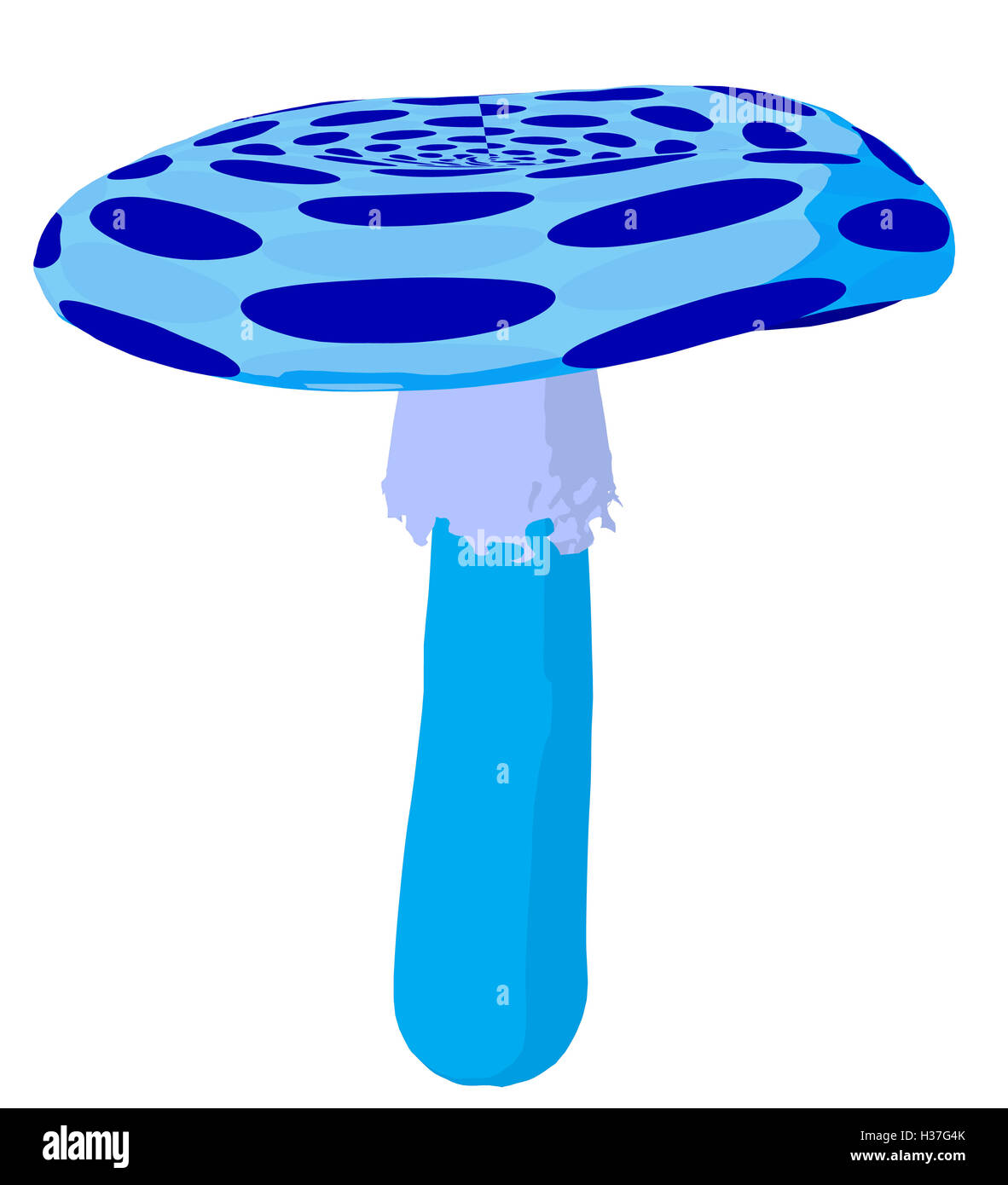 Polka punktiert Pilz Kunst Illustration Stockfoto