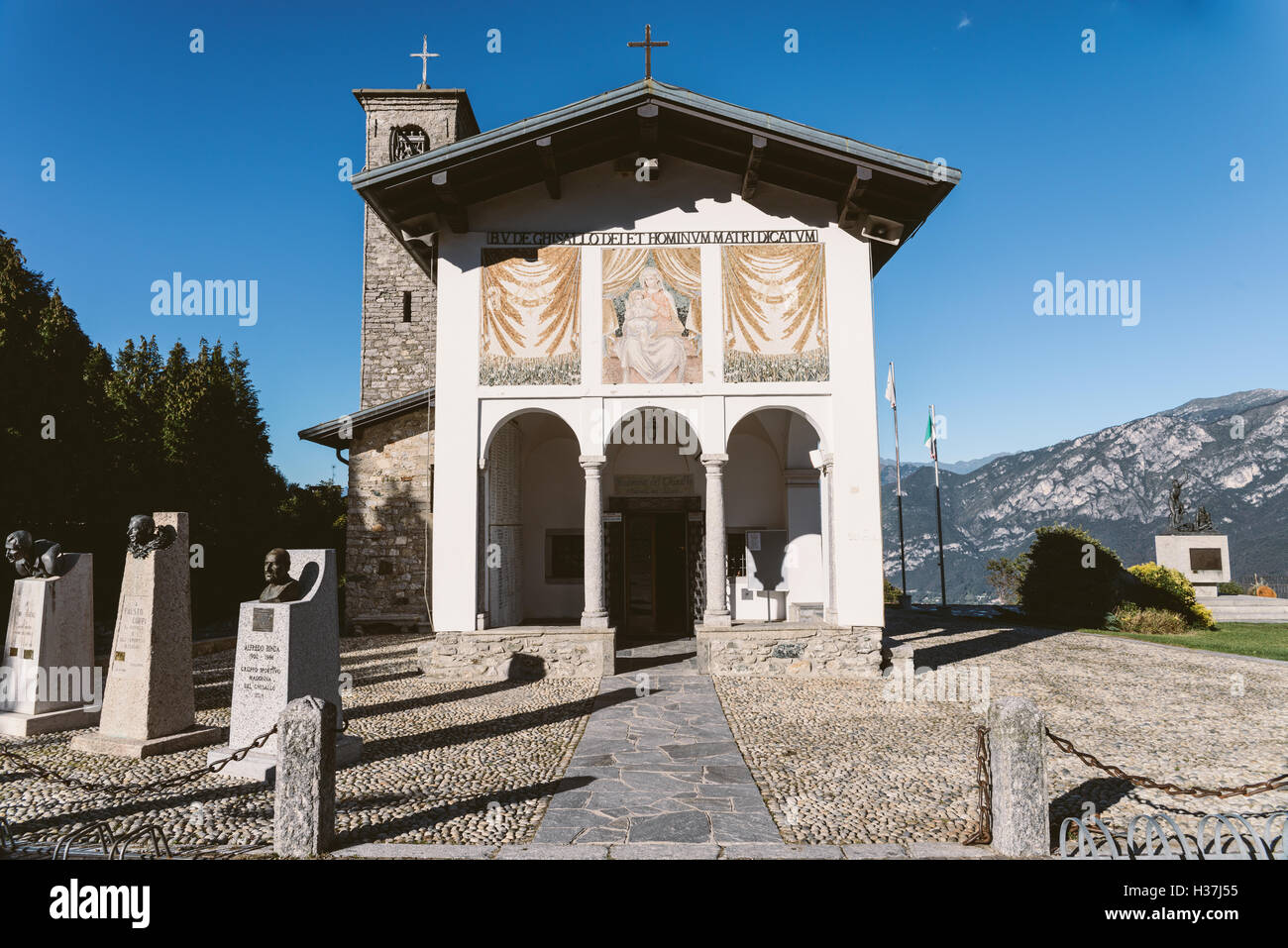 Ghisallo: Heiligtum gewidmet Madonna Protectress Radfahrer Stockfoto