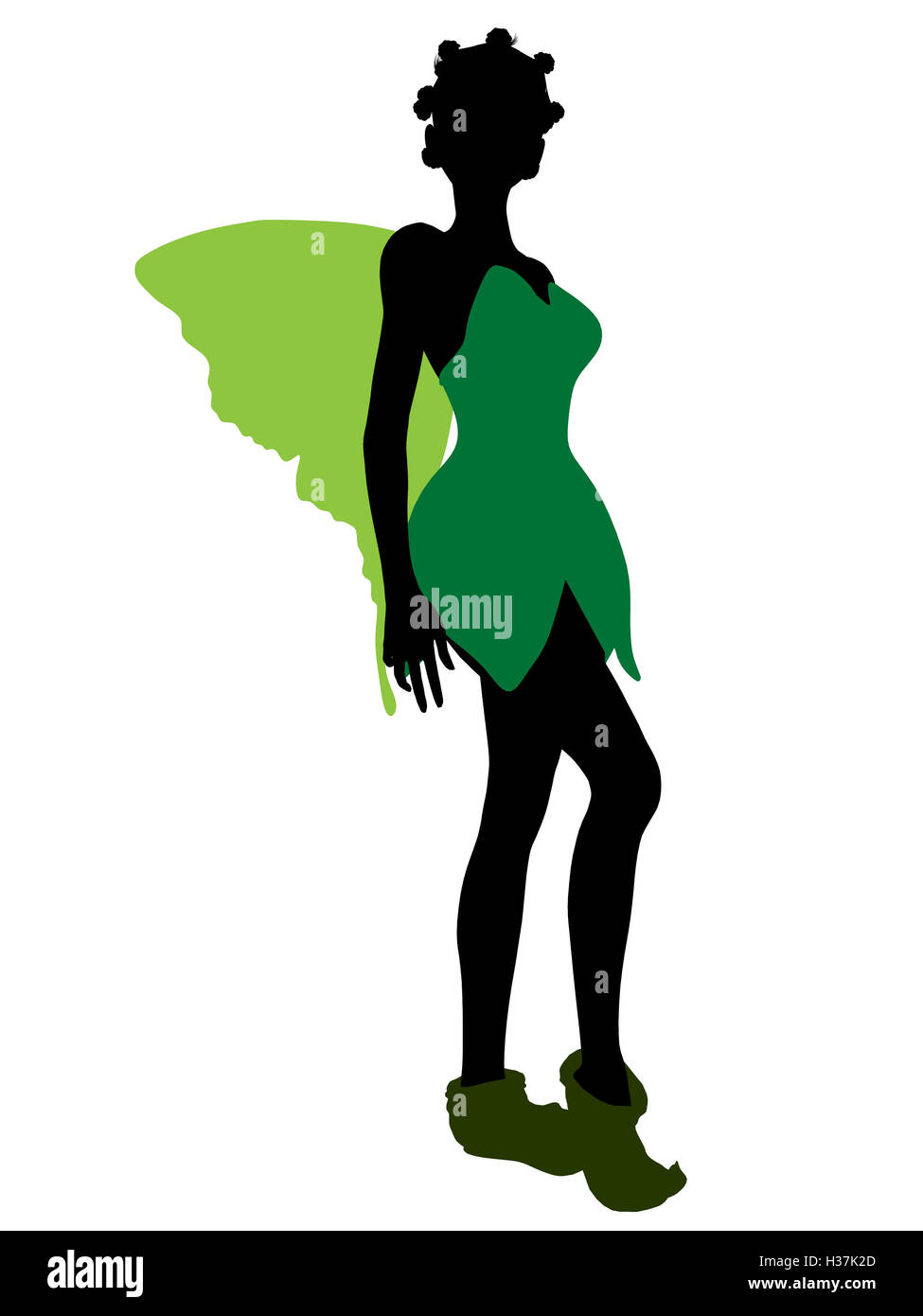 Tinker Bell Silhouette Abbildung Stockfoto