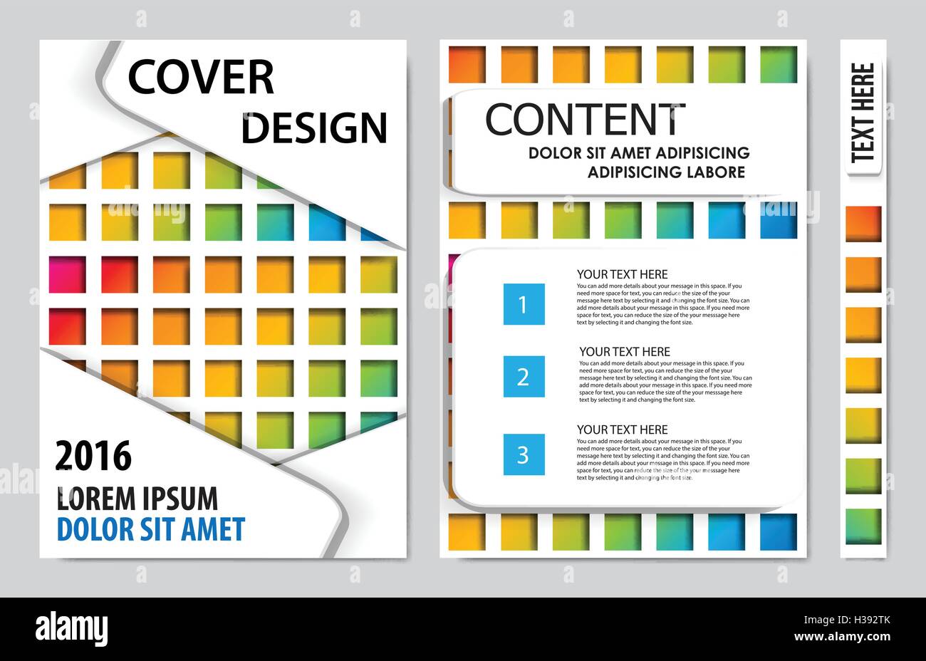 Buch-Präsentation-Layout-Design-Vorlage-Hintergrund zu decken Stock Vektor