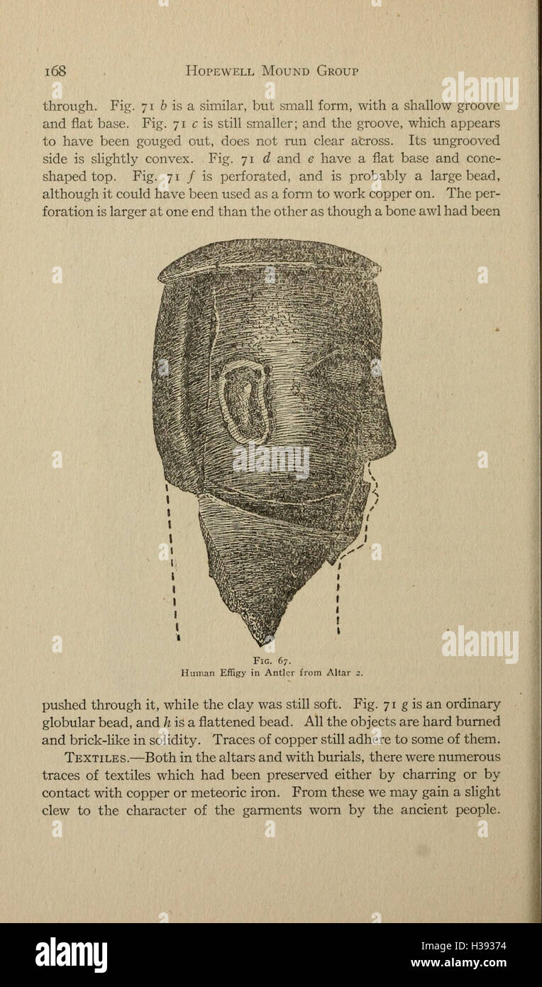 Diese Studie konzentriert sich auf die Hopewell-Hügelgruppe in Ohio und untersucht die archäologische Bedeutung der Hügelberge, ihre Konstruktion und den kulturellen Kontext der Hopewell-Völker. Stockfoto