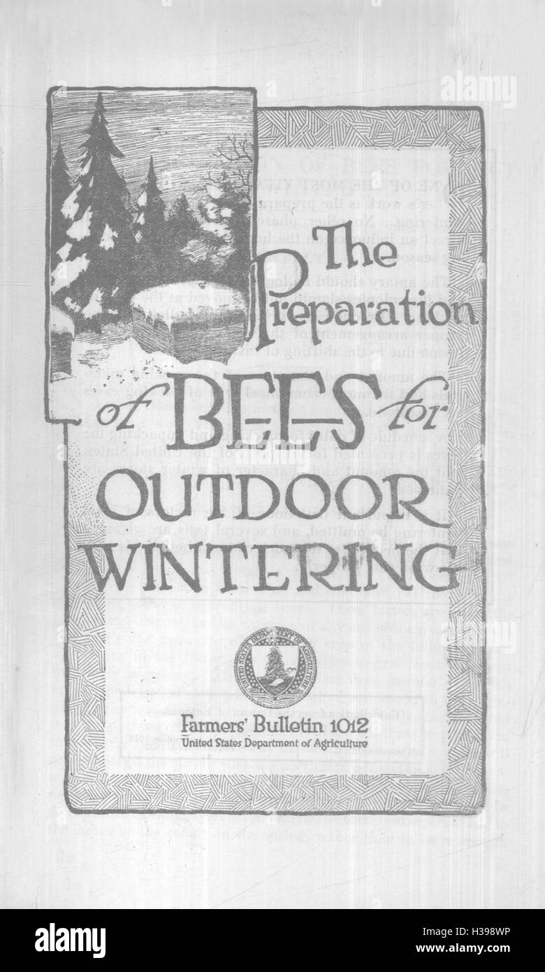 Diese Arbeit erklärt die richtigen Techniken für die Vorbereitung der Bienen auf die Überwinterung im Freien, um ihr Überleben und ihre Gesundheit während der kalten Monate zu sichern. Stockfoto