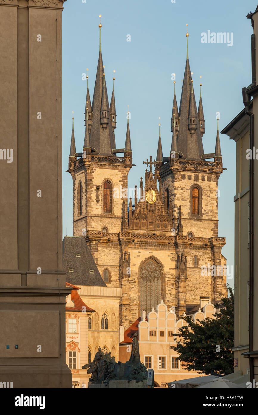 Church of Our Lady vor Tein in Prag, Tschechien. Stockfoto