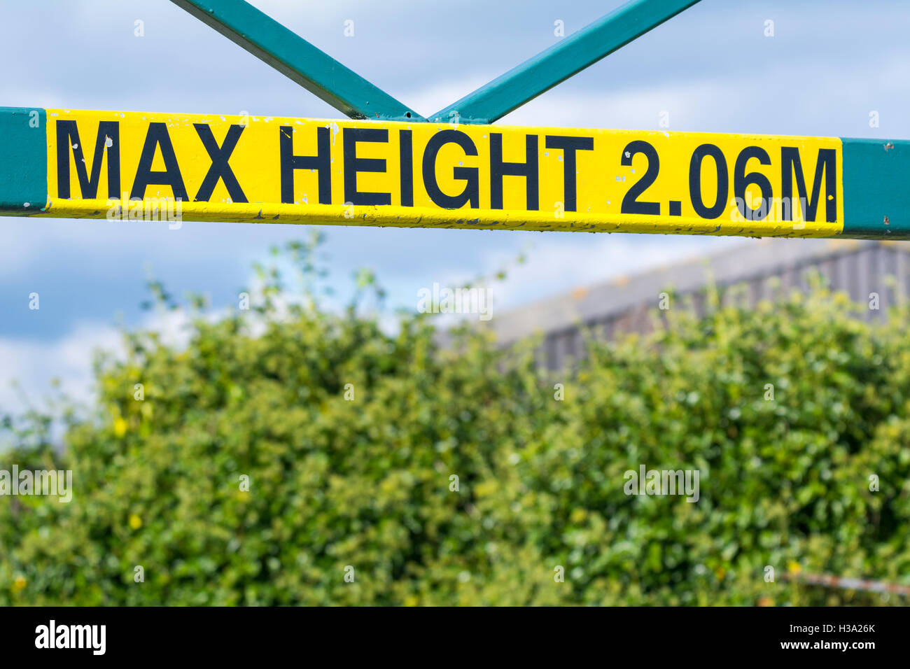Max Height 2,06 M Zeichen. Stockfoto