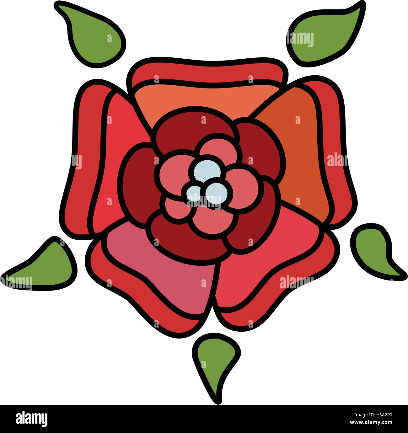 Stained Glass Rose Stock Vektor