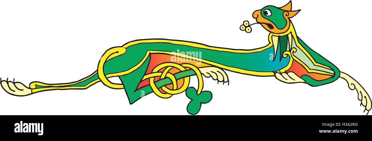Keltische Tiersymbol Hound Stock Vektor