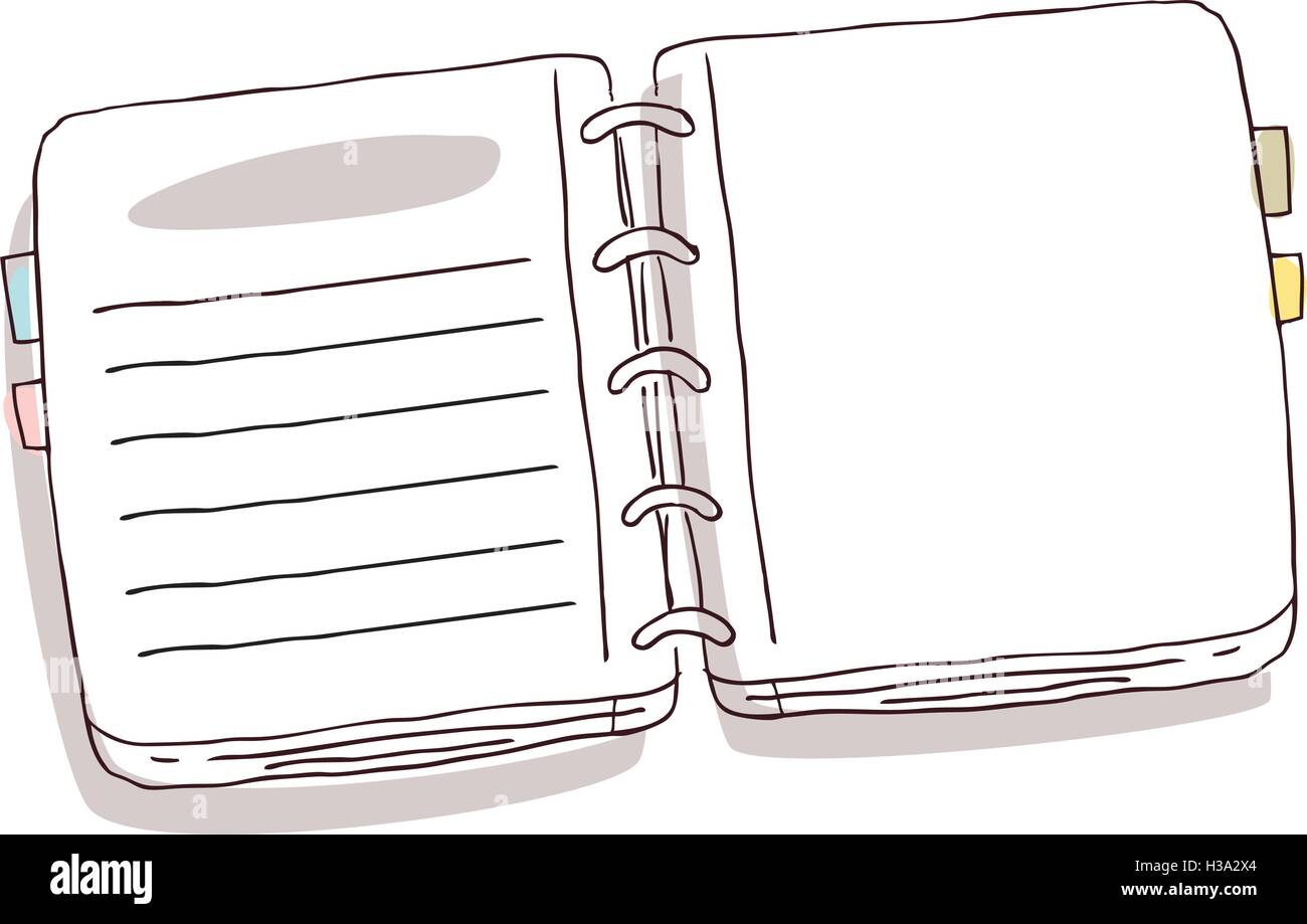 Hand gezeichnet Notebook Stock Vektor