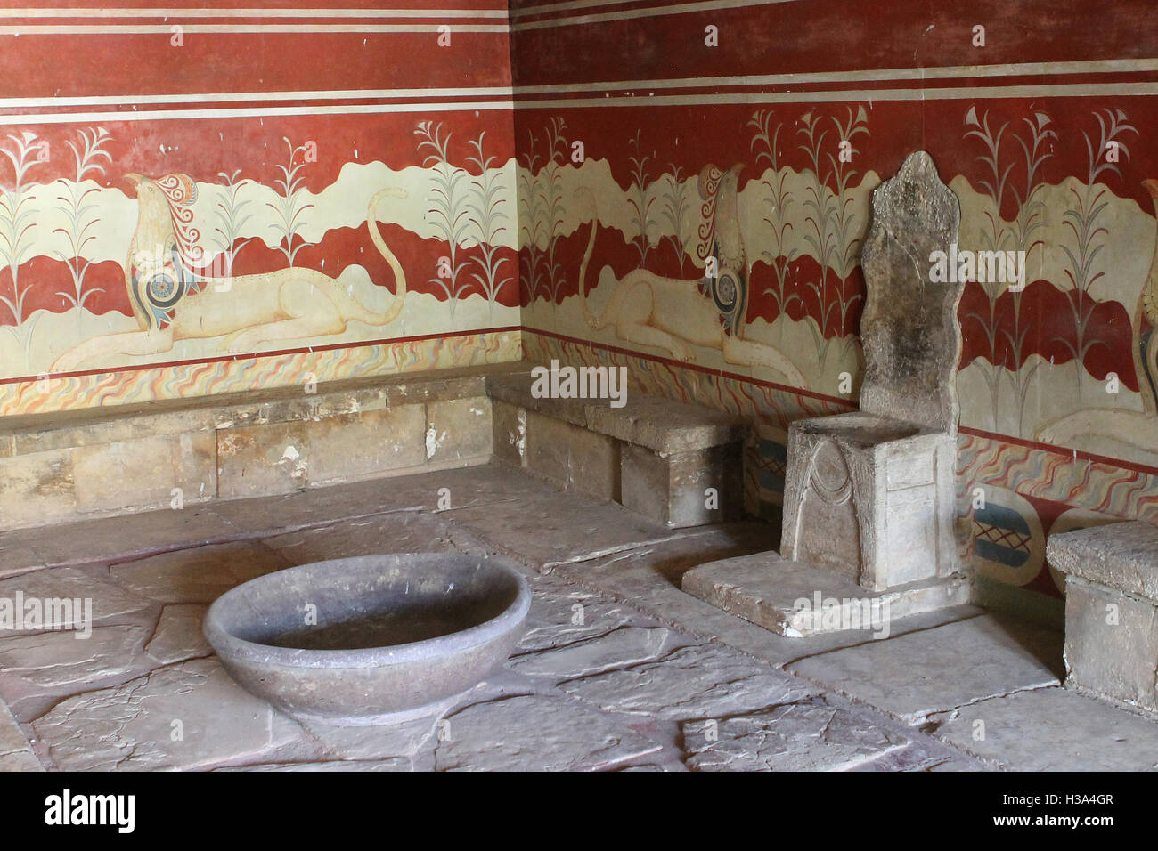 Knossos archäologische minoischen Ruinen auf der Insel Kreta-Griechenland Stockfoto