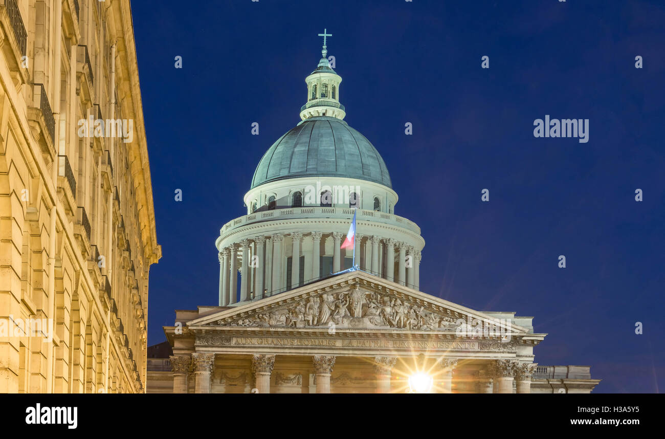 Das Pantheon ist eine säkulare Mausoleum mit den Überresten von angesehenen französischen Bürger. Befindet sich im 5. Arrondissement. Stockfoto