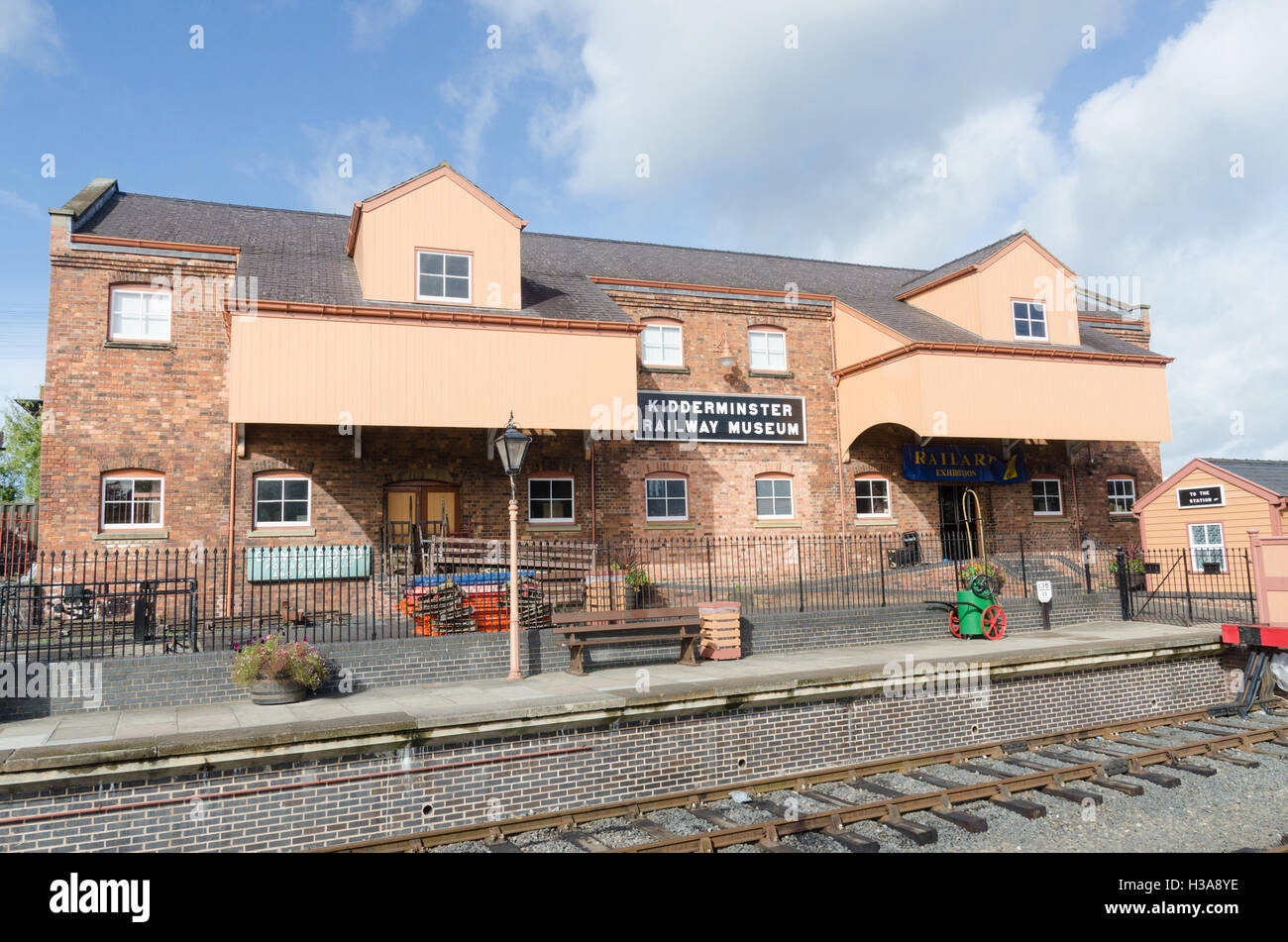 Kidderminster Eisenbahnmuseum am Bahnhof Kidderminster auf die Severn Valley Railway Stockfoto