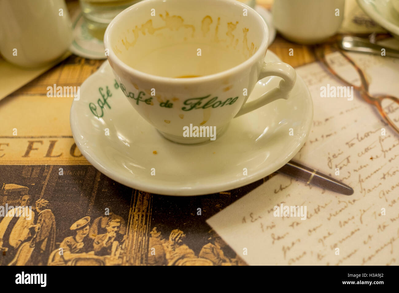 Cafe de Flore Paris Frankreich Stockfoto