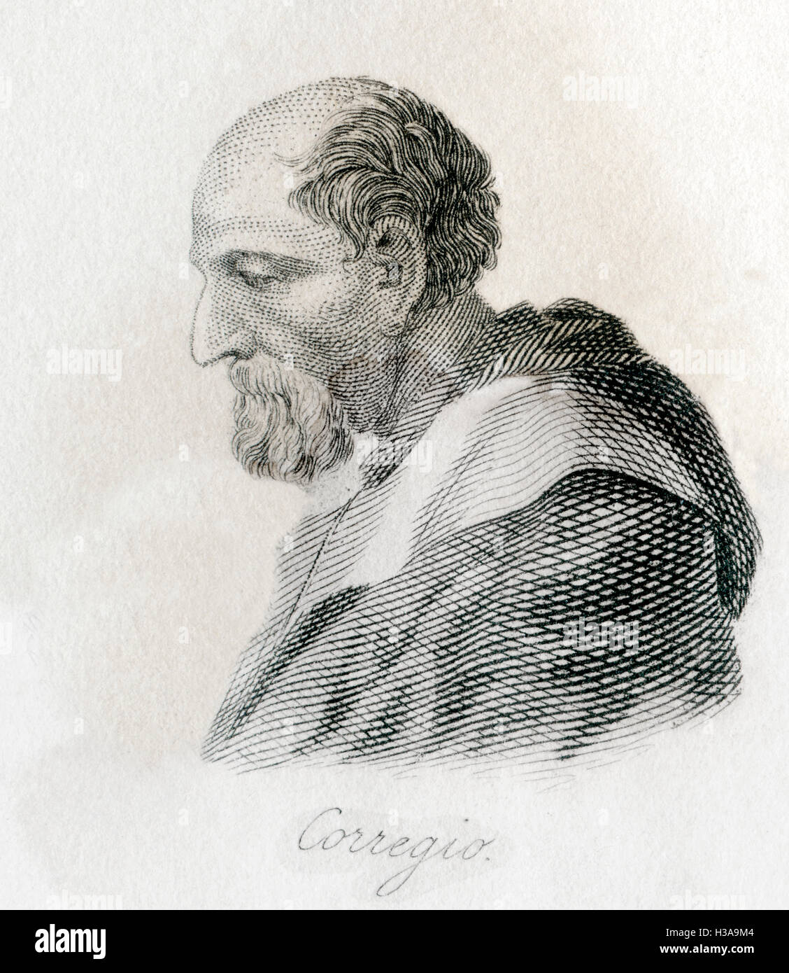 Antonio Allegri da Correggio, 1489-1534, aka Correggio. Maler der Schule von Parma der italienischen Renaissance. Stockfoto