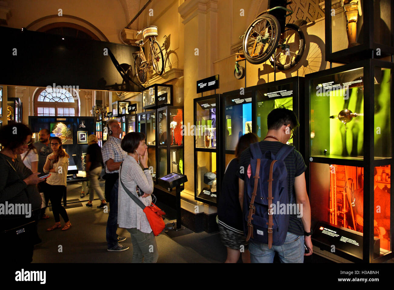 Innenseite Nobel Museum am Stortorget Platz, Gamla Stan, die Altstadt von Stockholm, Schweden. Stockfoto