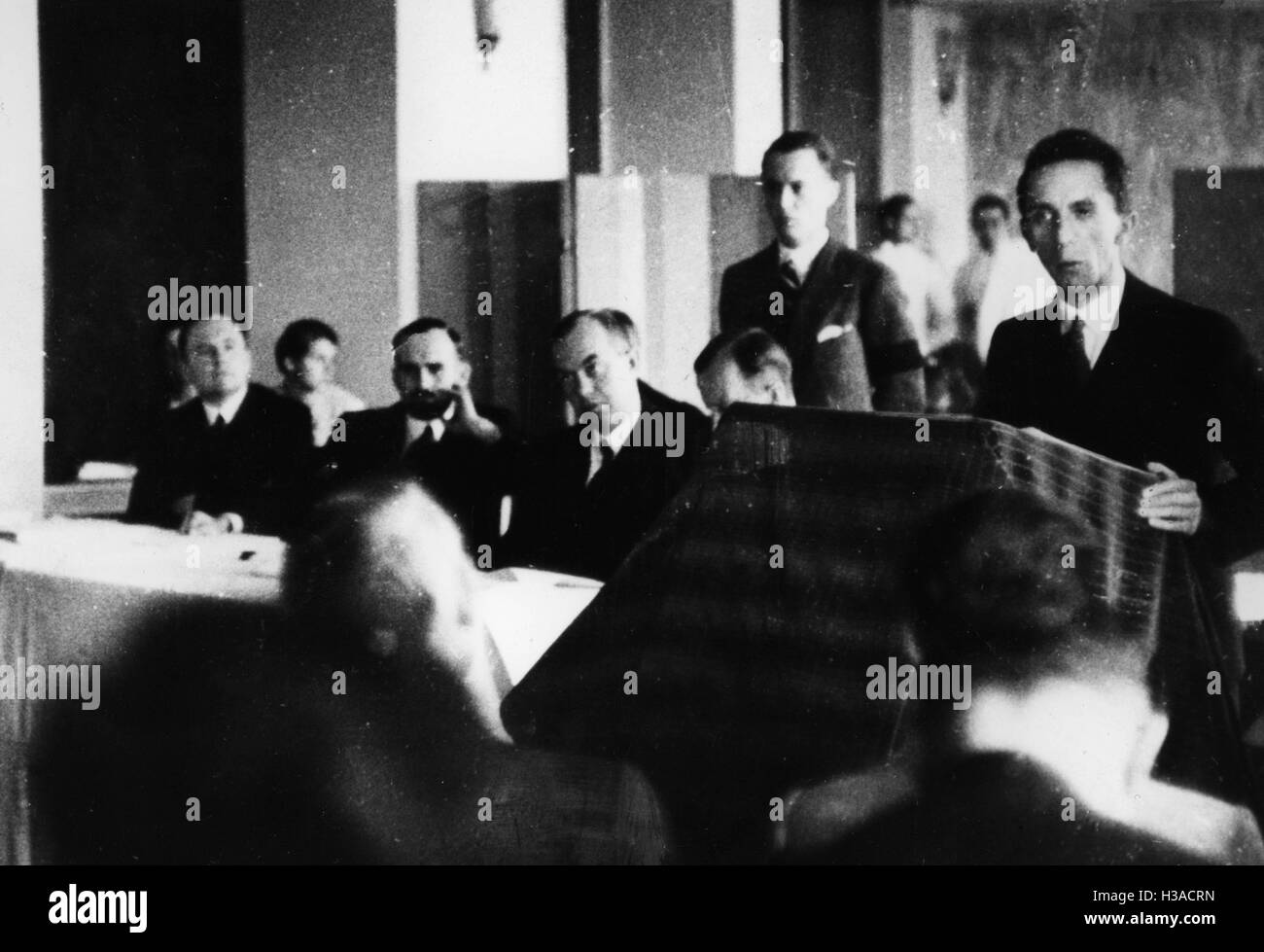 Joseph Goebbels in Genf, 1933 Stockfoto