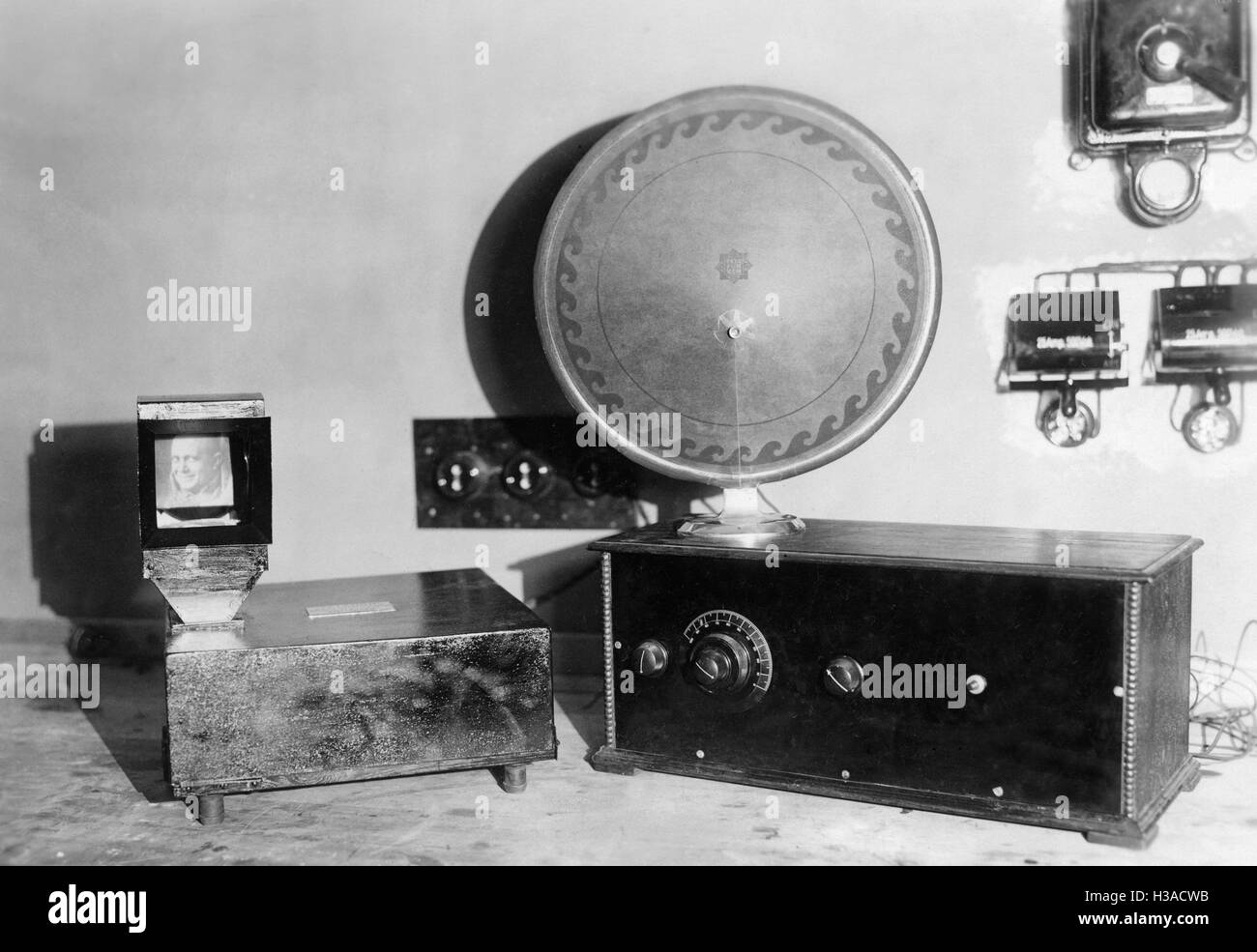 TV-System von Denes Mihaly, 1929 Stockfoto