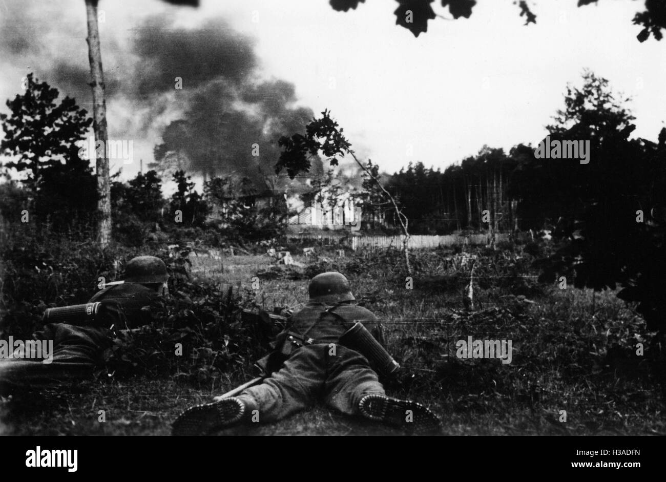 Deutsche Berg Truppe während einer Schlacht an der Ostfront, 1941 Stockfoto