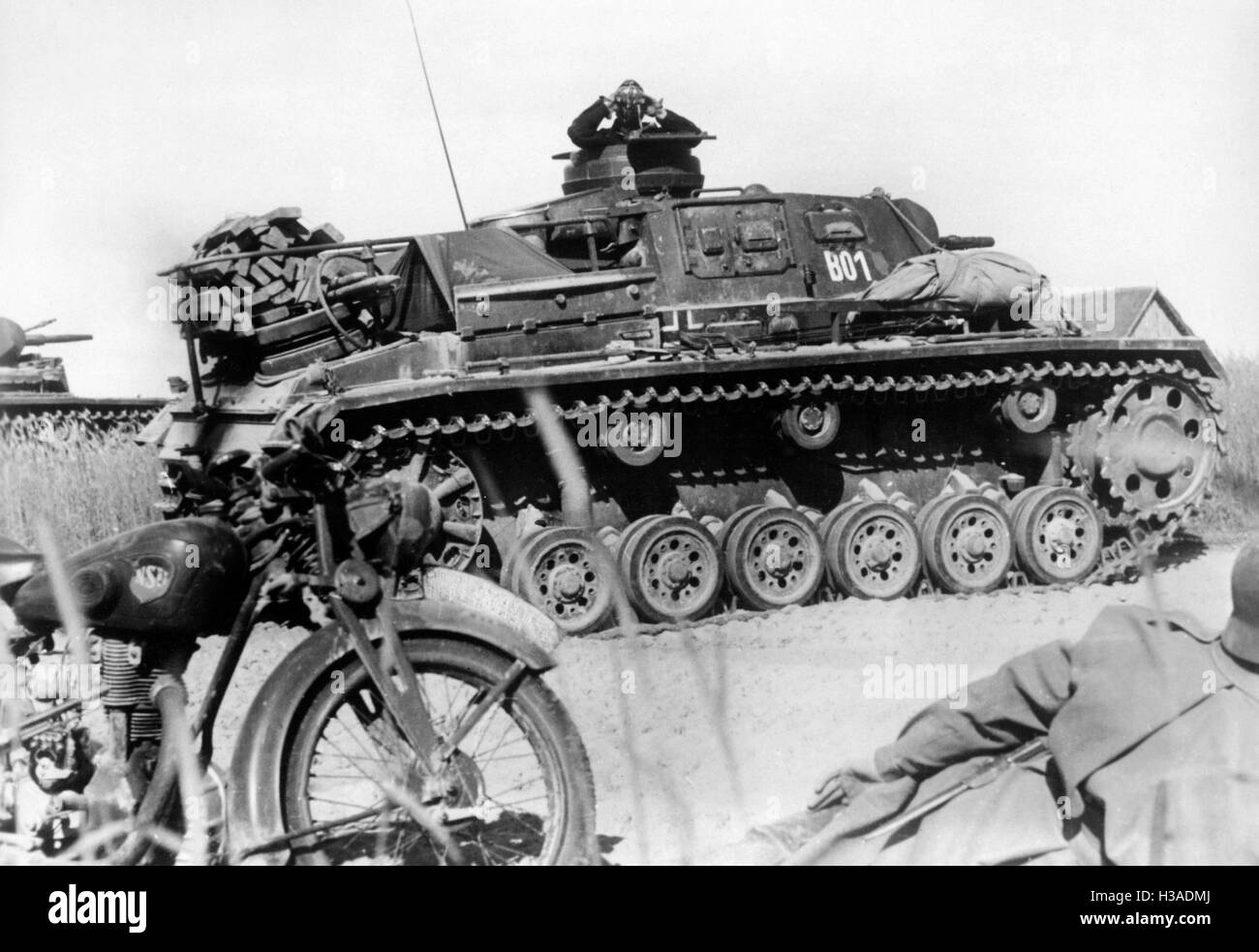 Deutscher Panzer an der Ostfront, 1941 Stockfoto