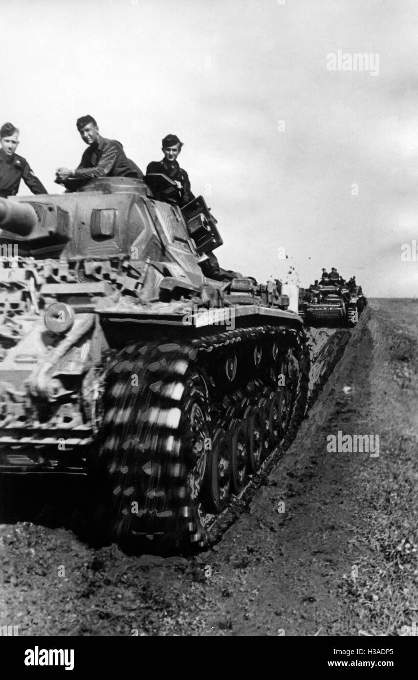 Deutsche Kampfpanzer an der Ostfront, 1941 Stockfoto