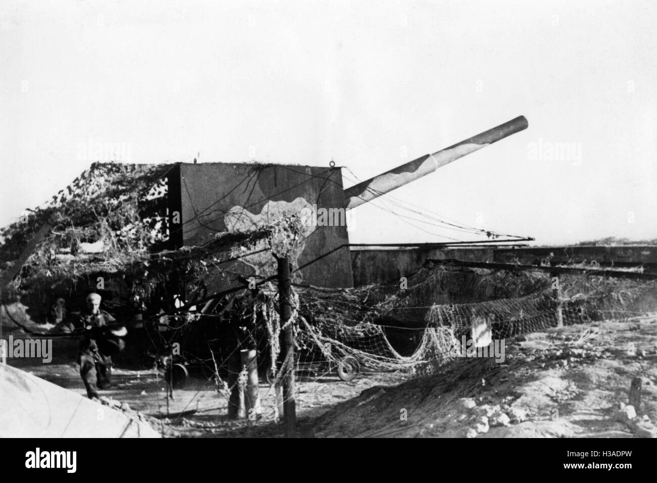 Russische Küstenbatterie in Ukraine, 1941 Stockfoto