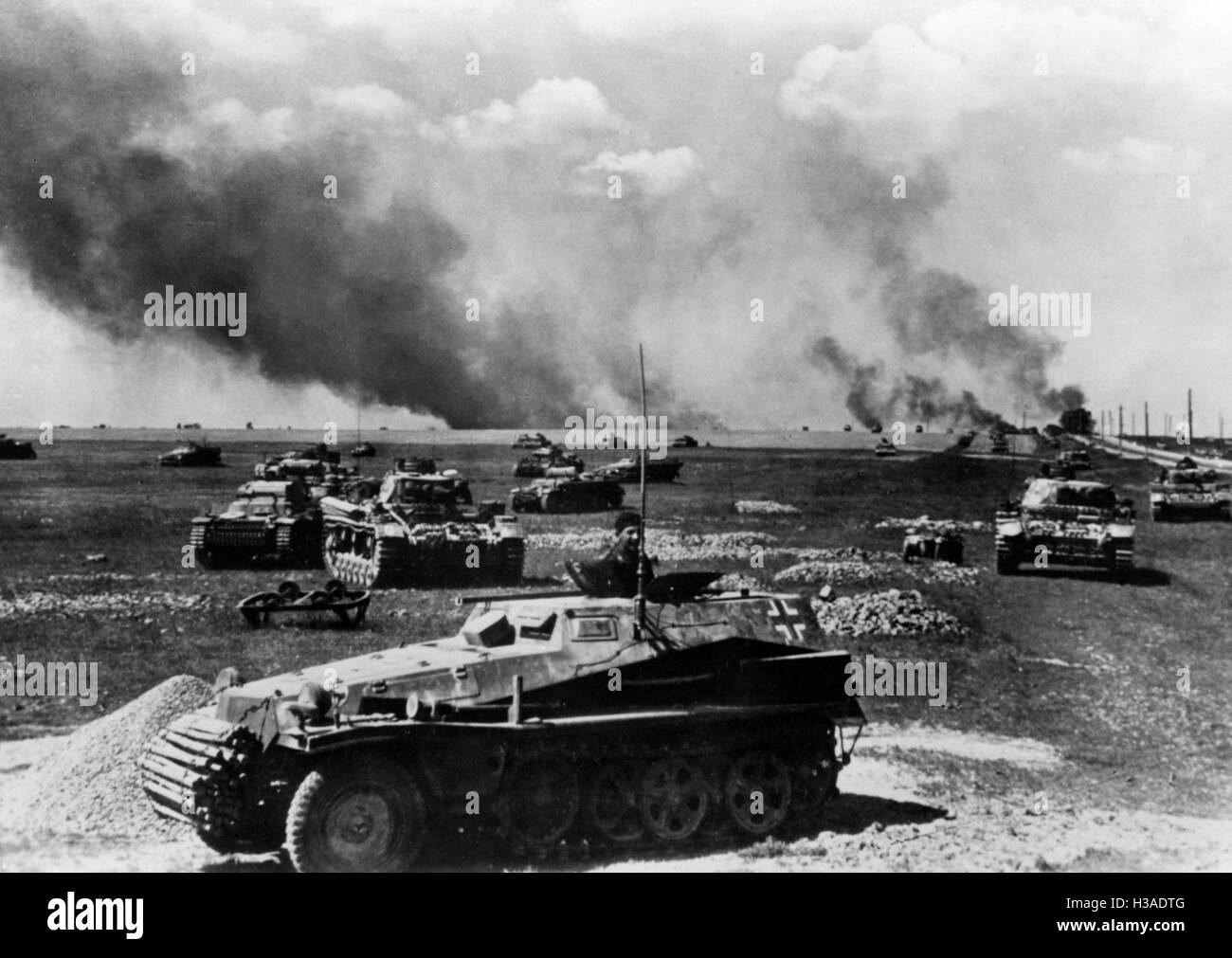 Bereitstellung von einer deutschen Panzerdivision an der Ostfront, 1941 Stockfoto
