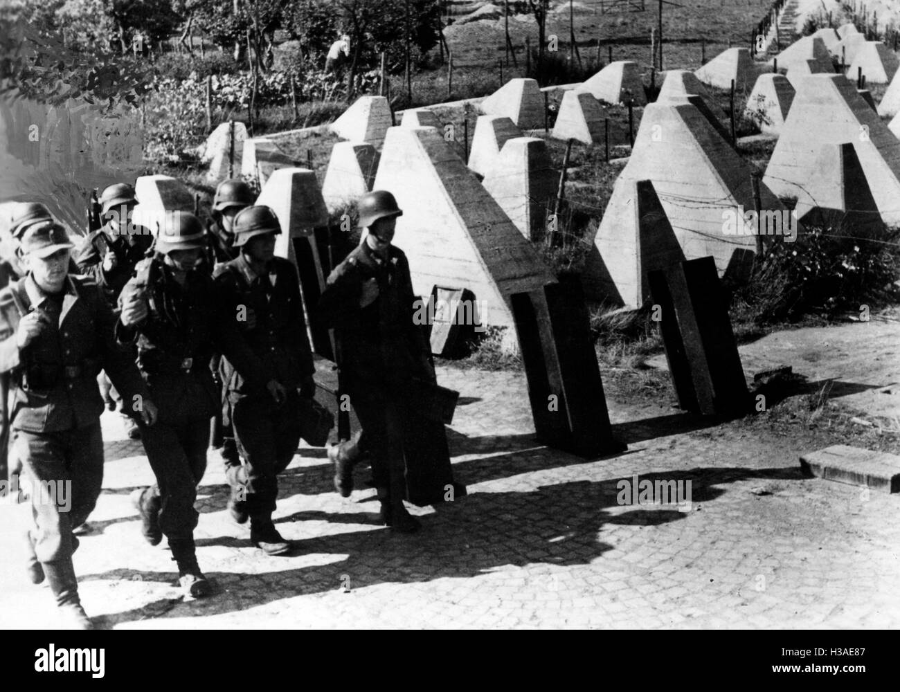 Deutsche Infanterie an der Klagemauer, 1944-1945 Stockfoto