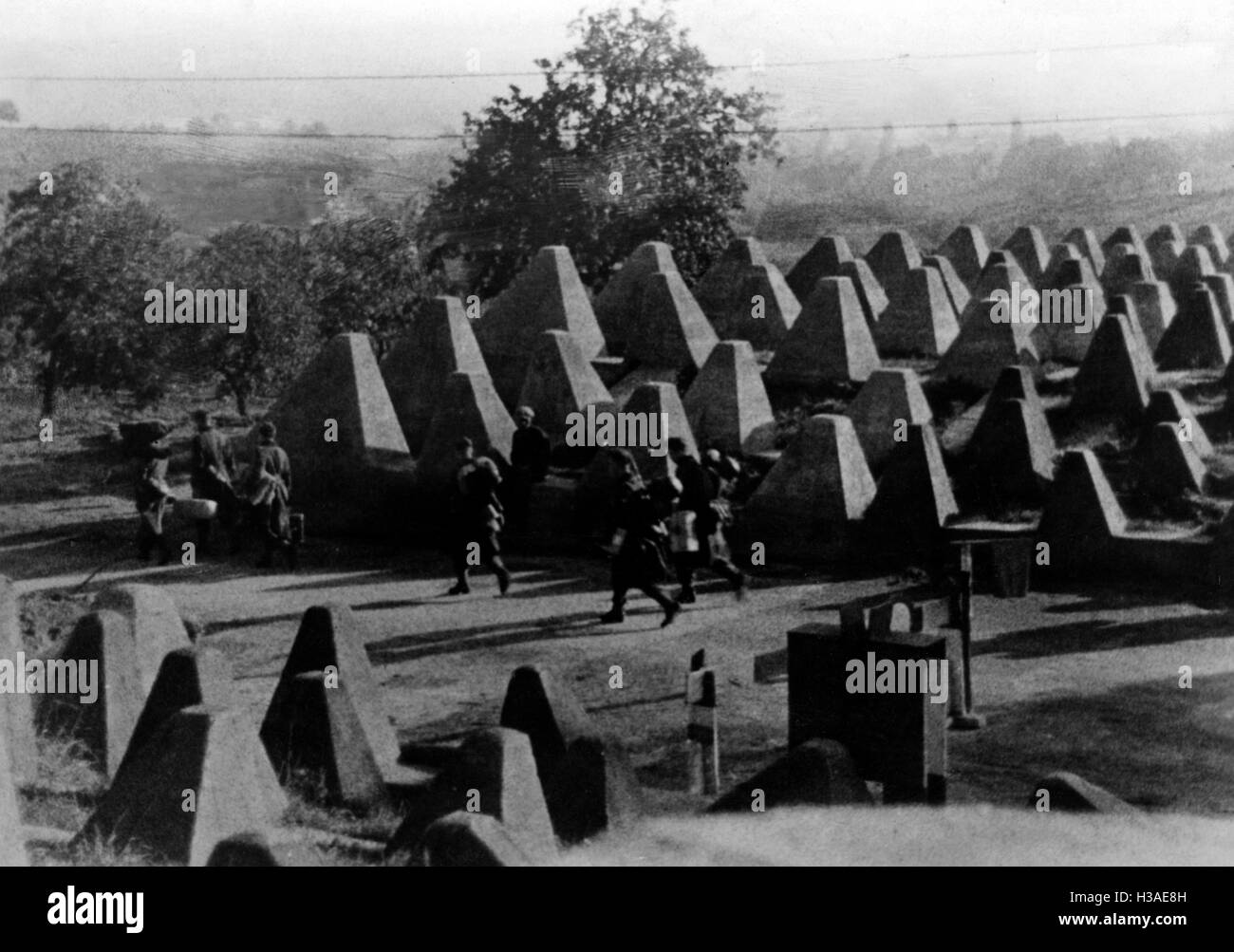 Deutsche Grenzbefestigung im Westen, 1944 Stockfoto