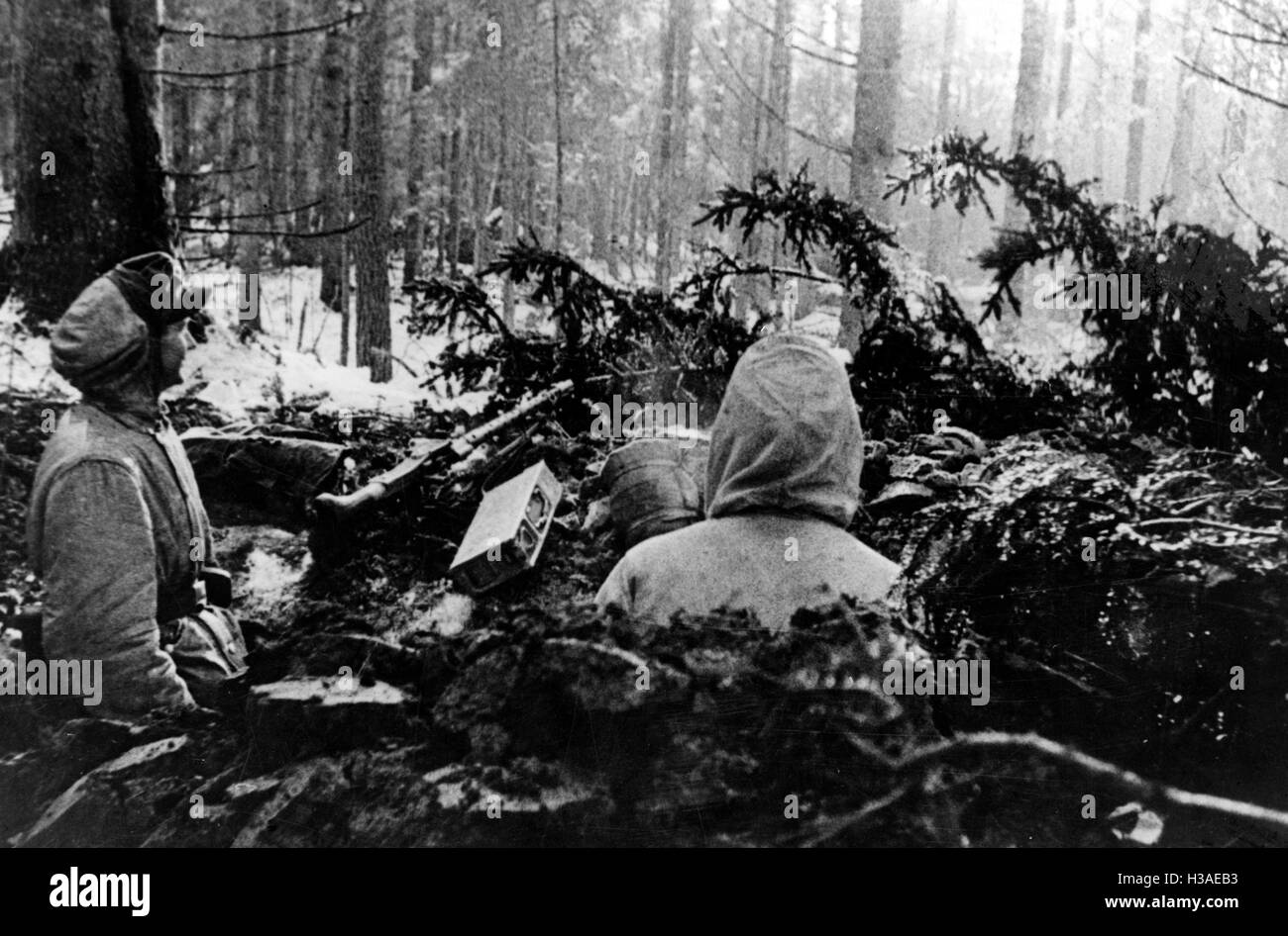 Deutsche Position in Kurland Brückenkopf, 1945 Stockfoto